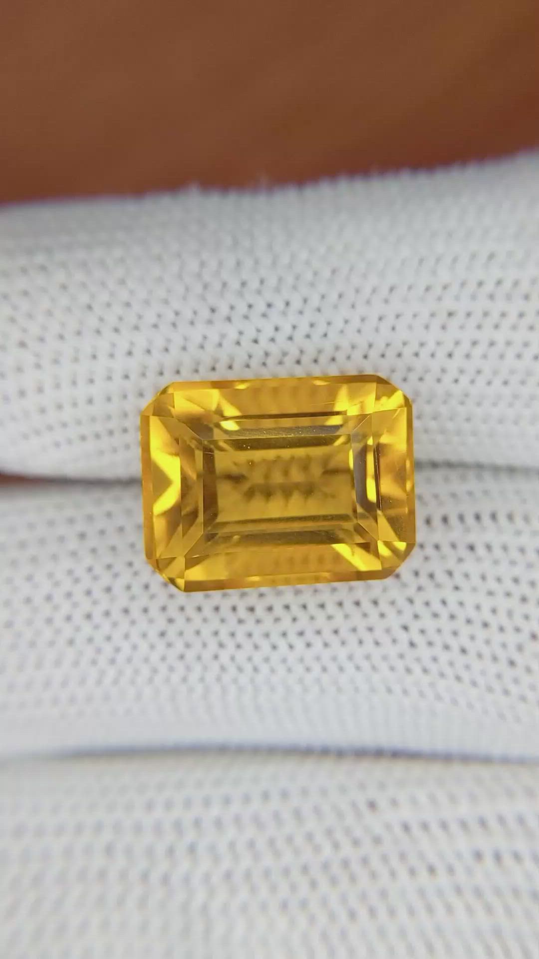 11.15 Ct. Citrine from Ceylon (Sri Lanka) Size Video