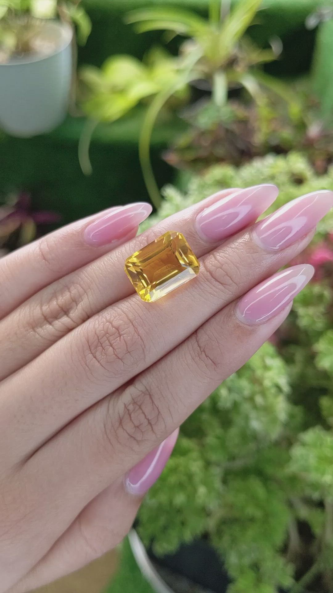11.15 Ct. Citrine from Ceylon (Sri Lanka) Size Video