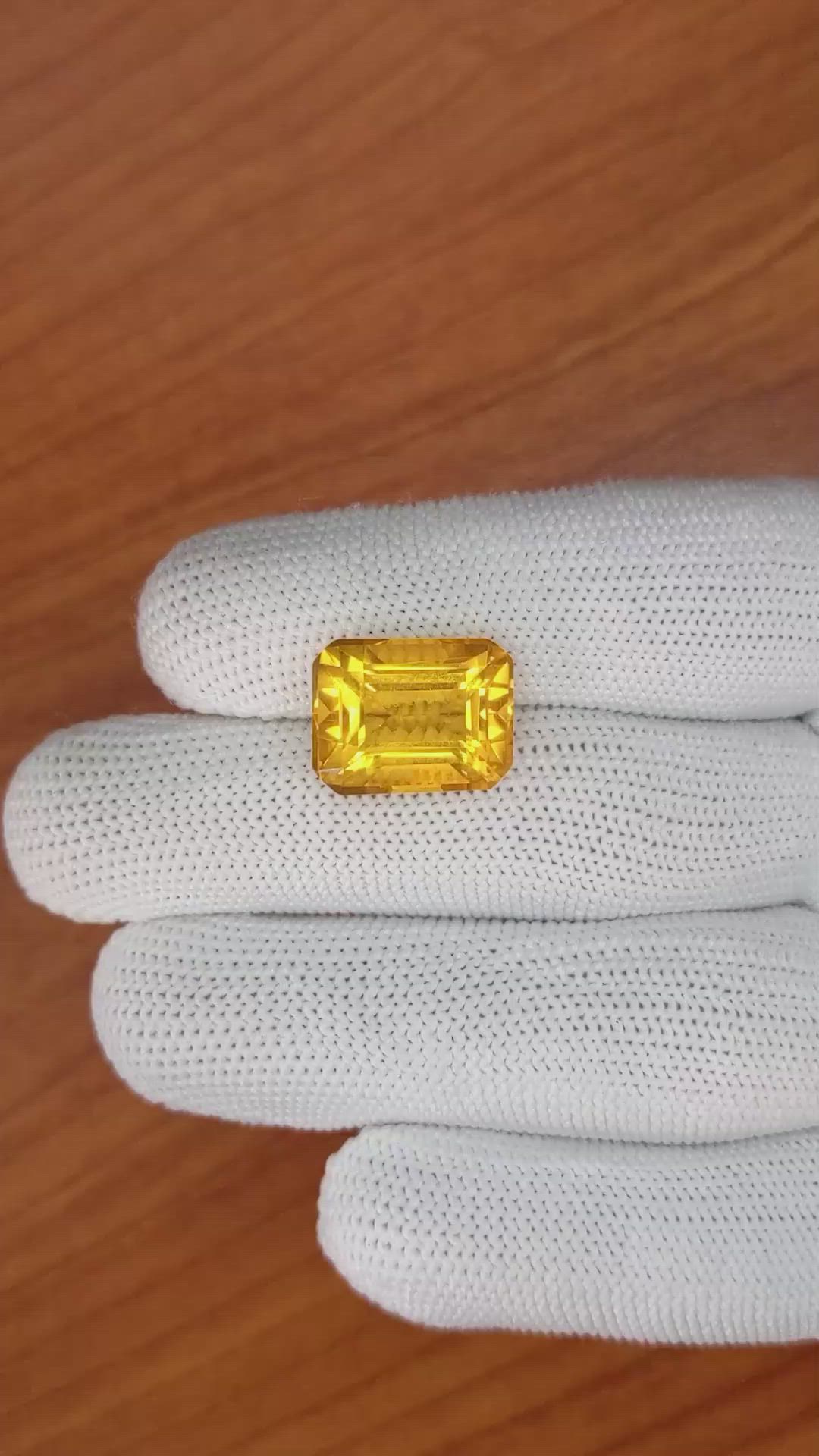 11.15 Ct. Citrine from Ceylon (Sri Lanka) Size Video