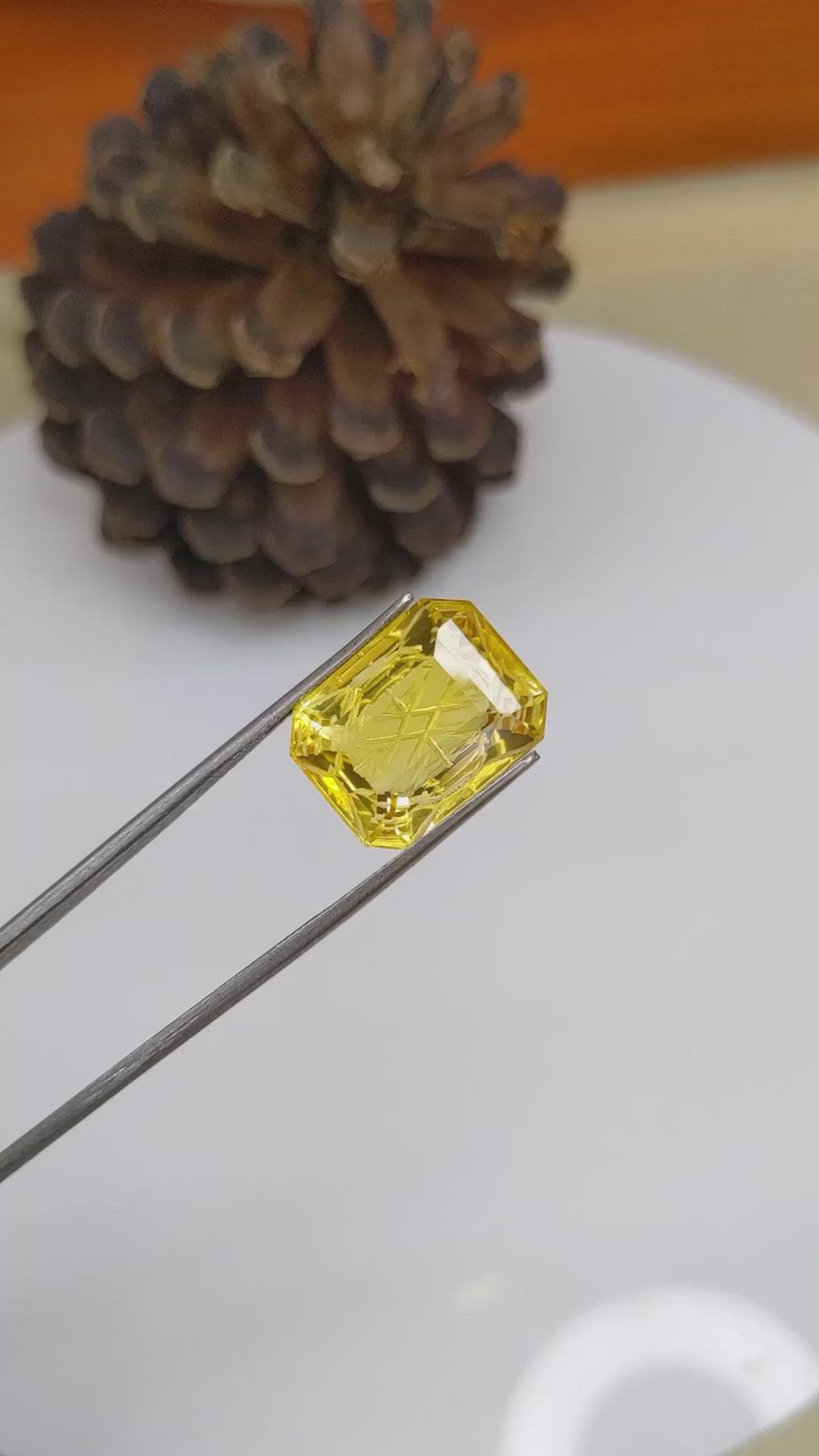 13.37 Ct. Citrine from Brazil Size Video