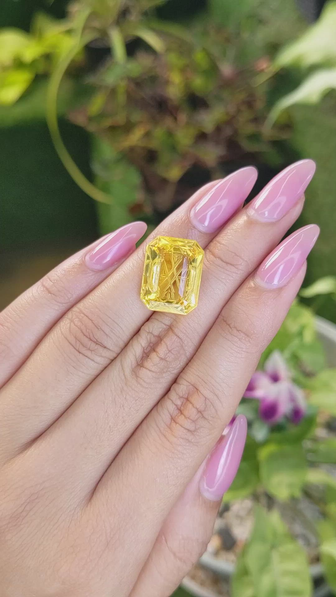 13.37 Ct. Citrine from Brazil Size Video