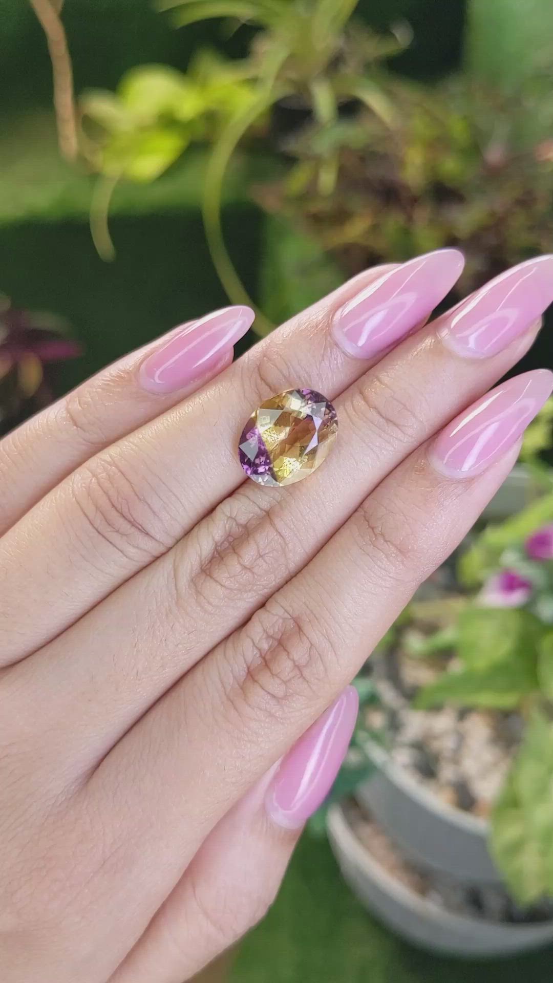 6.59 Ct. Ametrine from Brazil Size Video