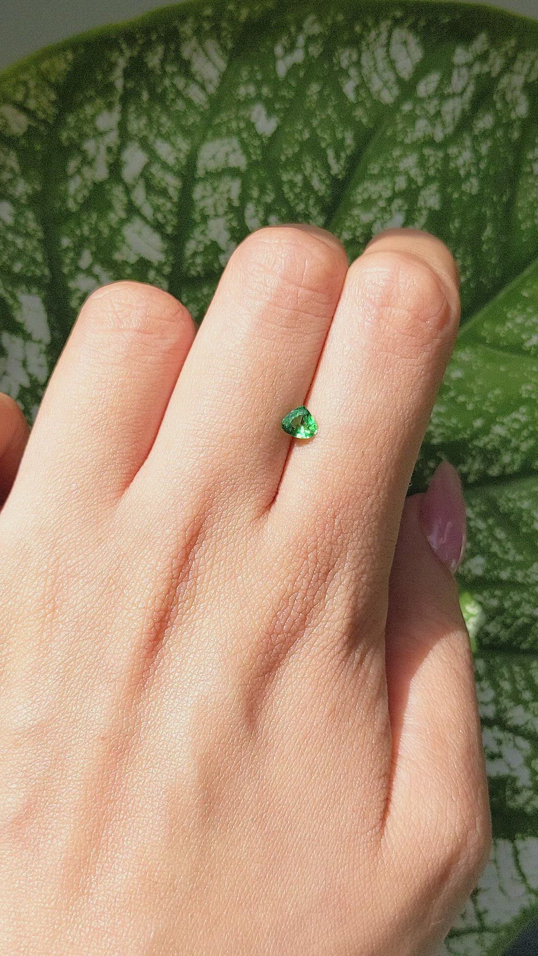 0.40 Ct. Tsavorite Garnet from Tanzania Size Video