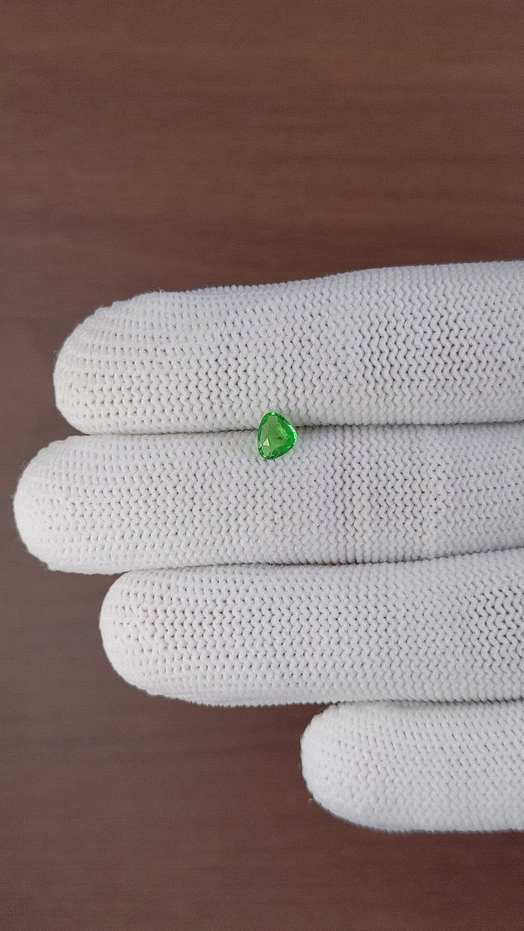 0.38 Ct. Tsavorite Garnet from Tanzania Size Video
