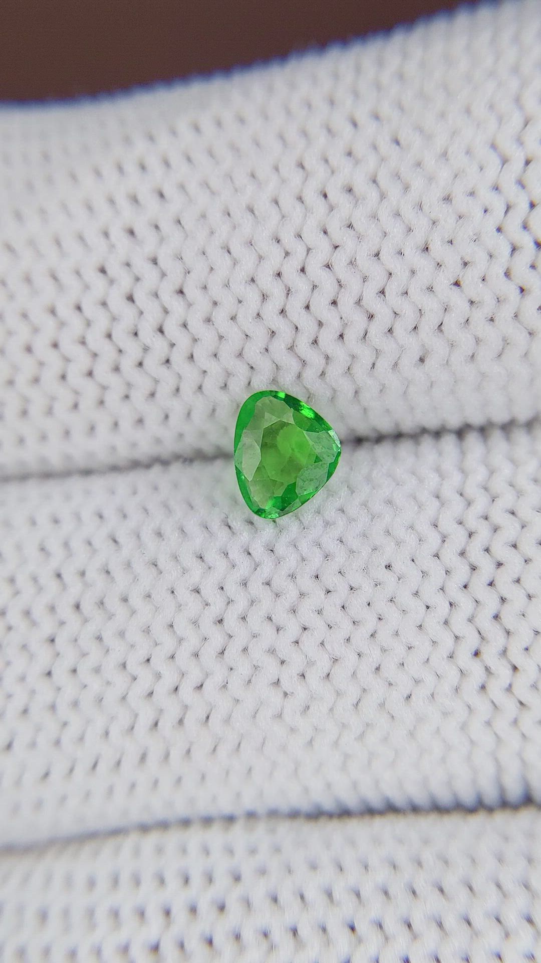 0.38 Ct. Tsavorite Garnet from Tanzania Size Video