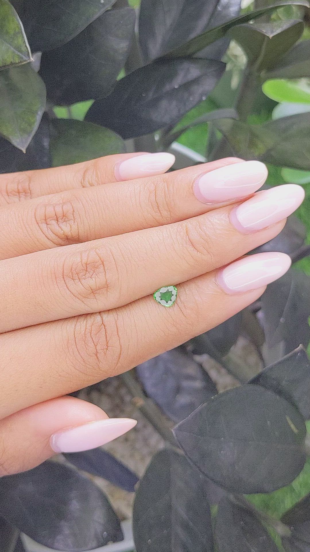 0.38 Ct. Tsavorite Garnet from Tanzania Size Video