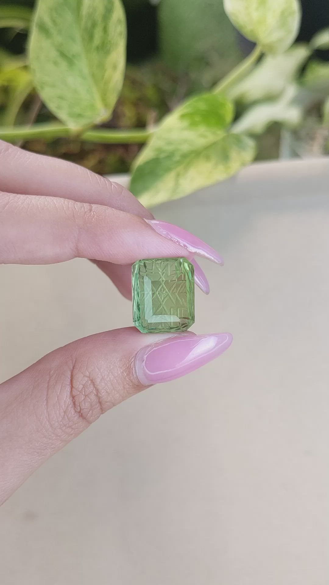 16.91 Ct. Prasiolite from Brazil Size Video