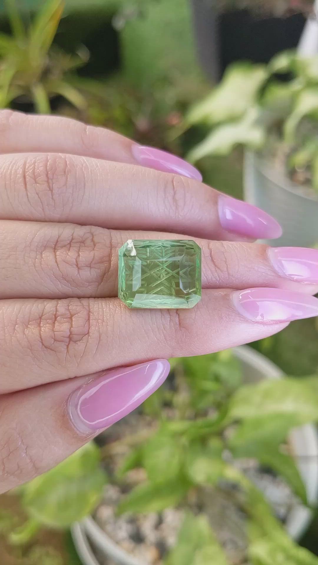 16.91 Ct. Prasiolite from Brazil Size Video