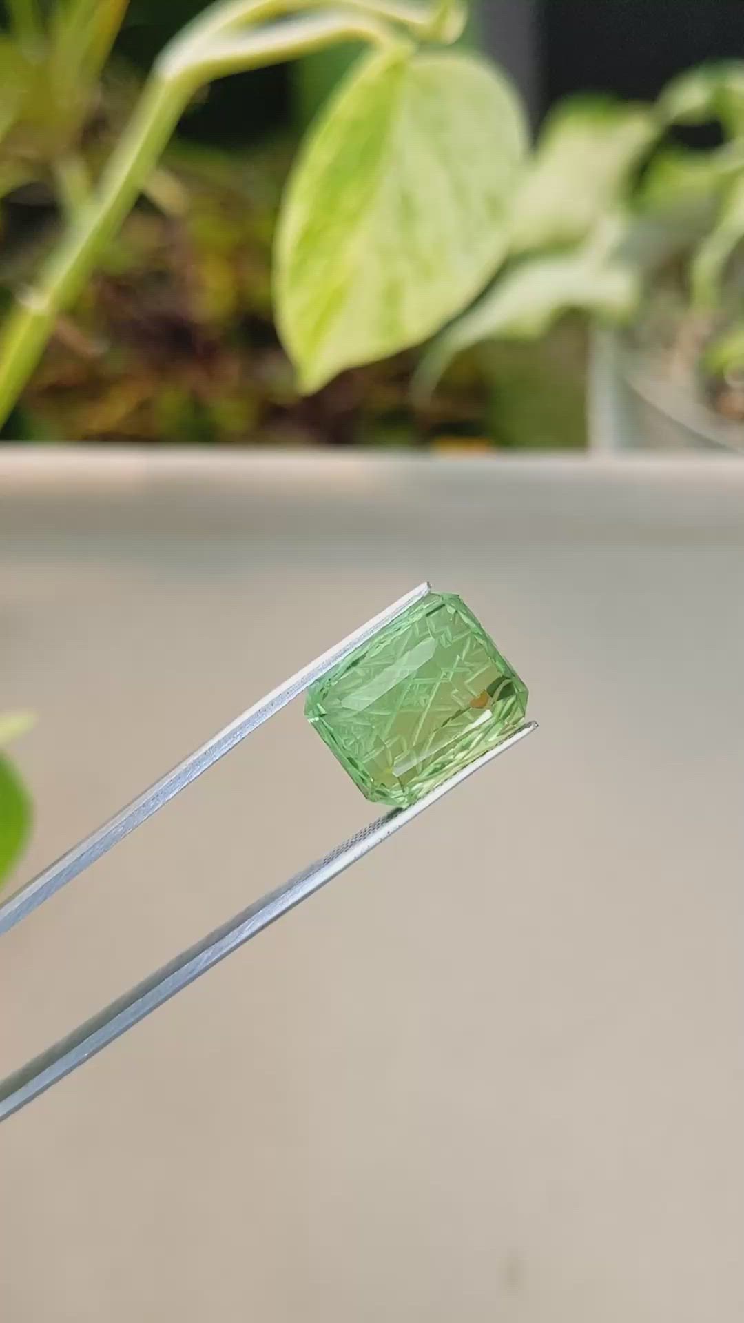 16.91 Ct. Prasiolite from Brazil Size Video