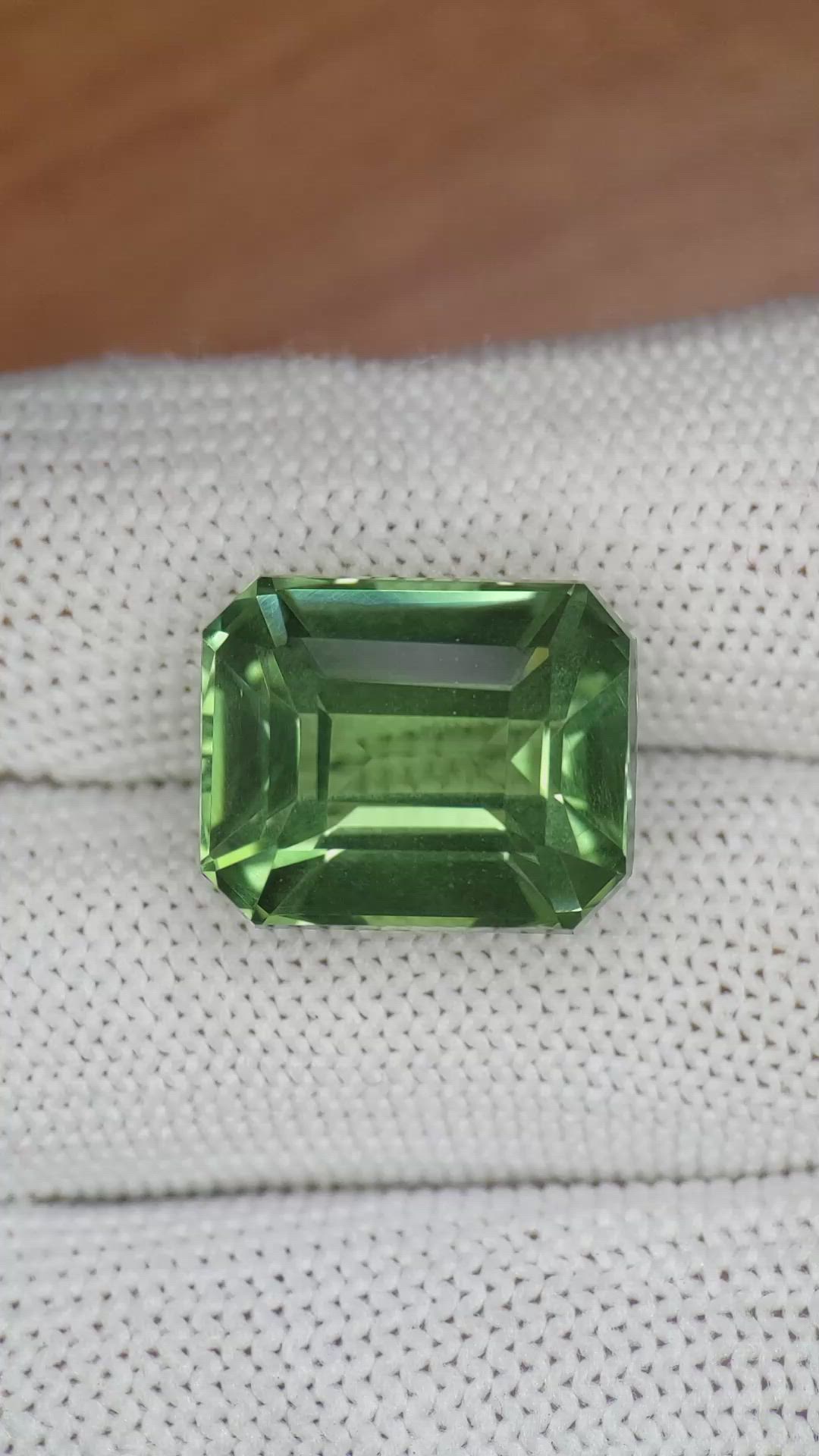 14.76 Ct. Prasiolite from Brazil Size Video