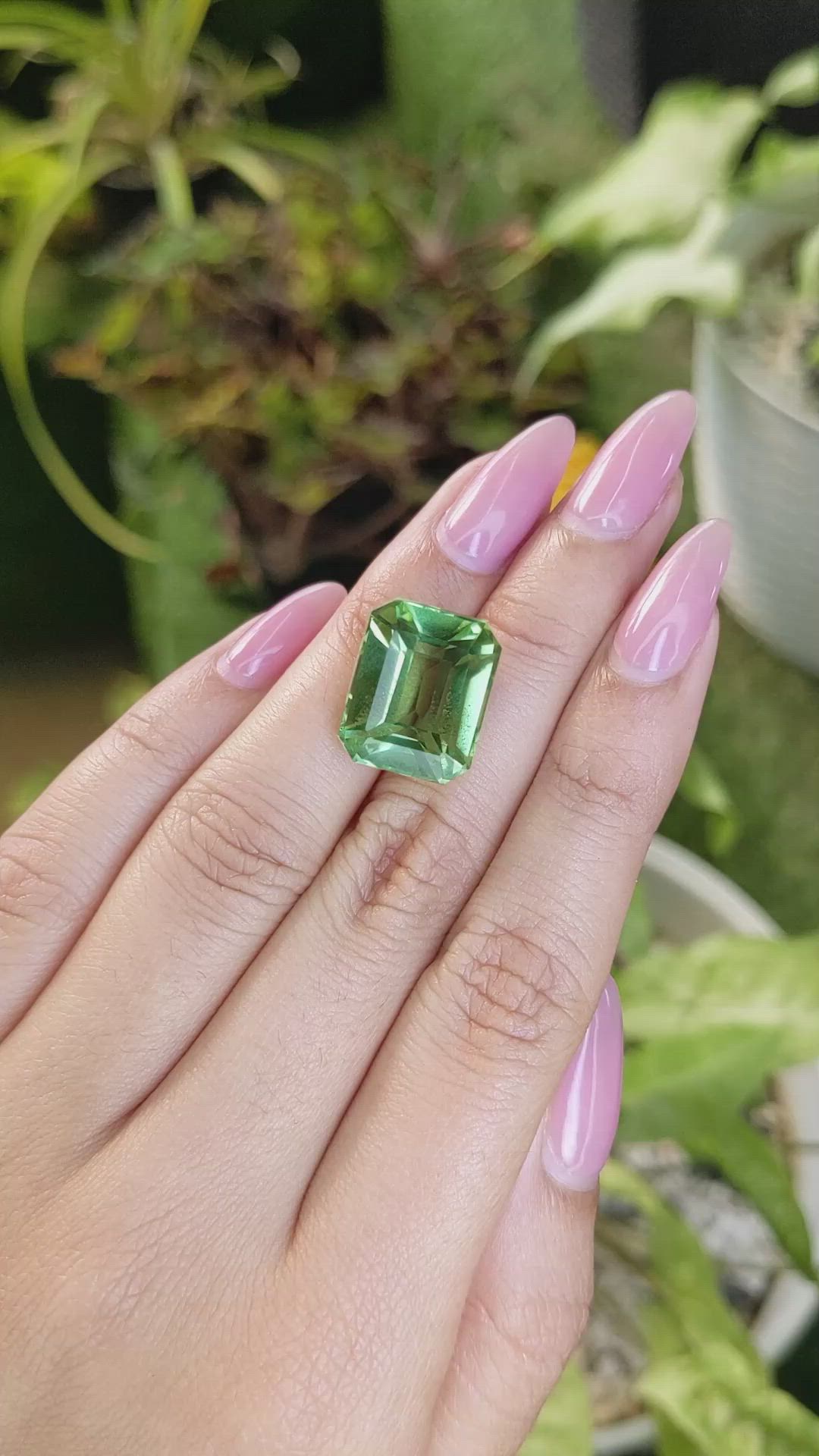 14.76 Ct. Prasiolite from Brazil Size Video