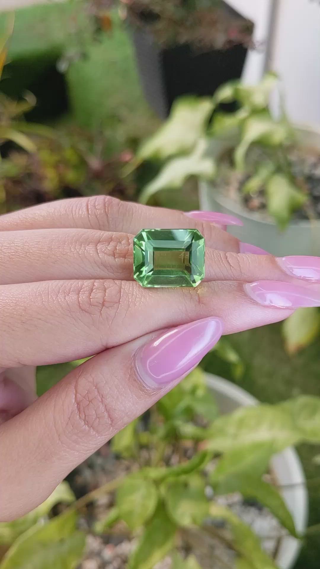 14.76 Ct. Prasiolite from Brazil Size Video