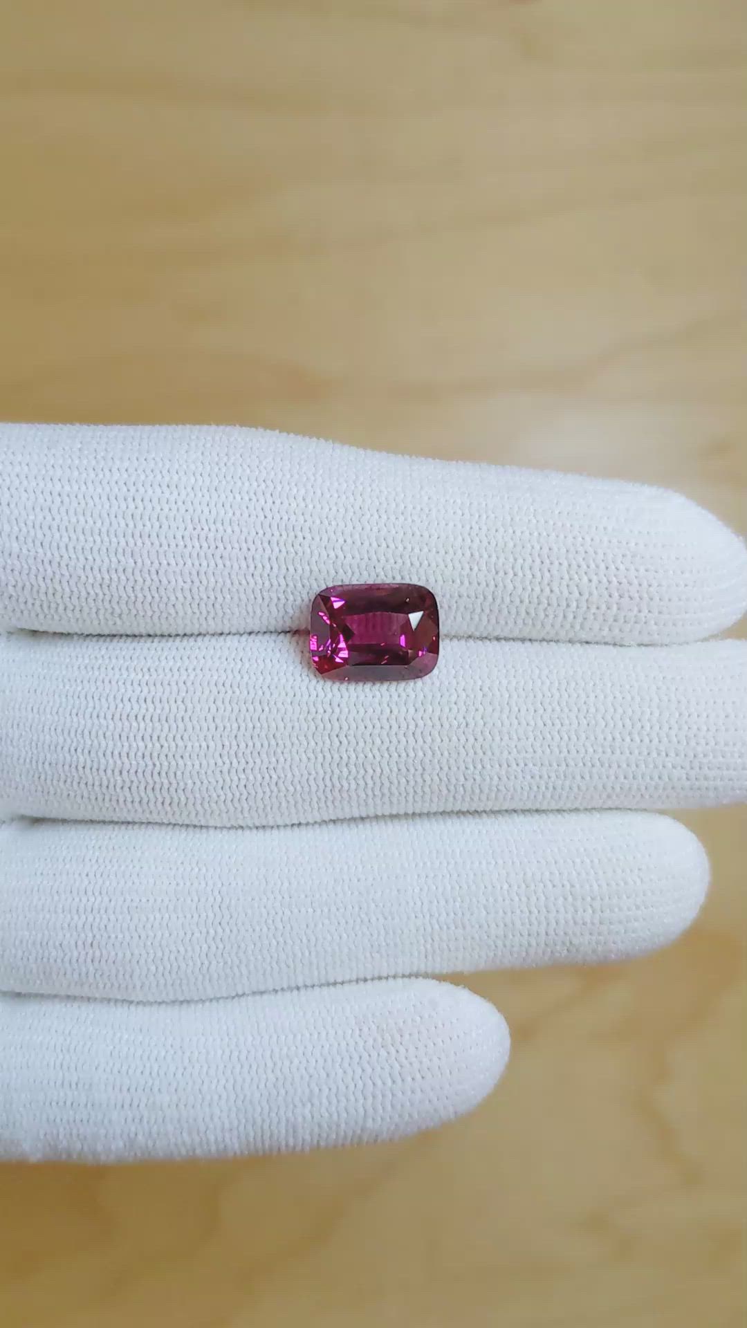 5.22 Ct. Garnet from Ceylon (Sri Lanka) Size Video