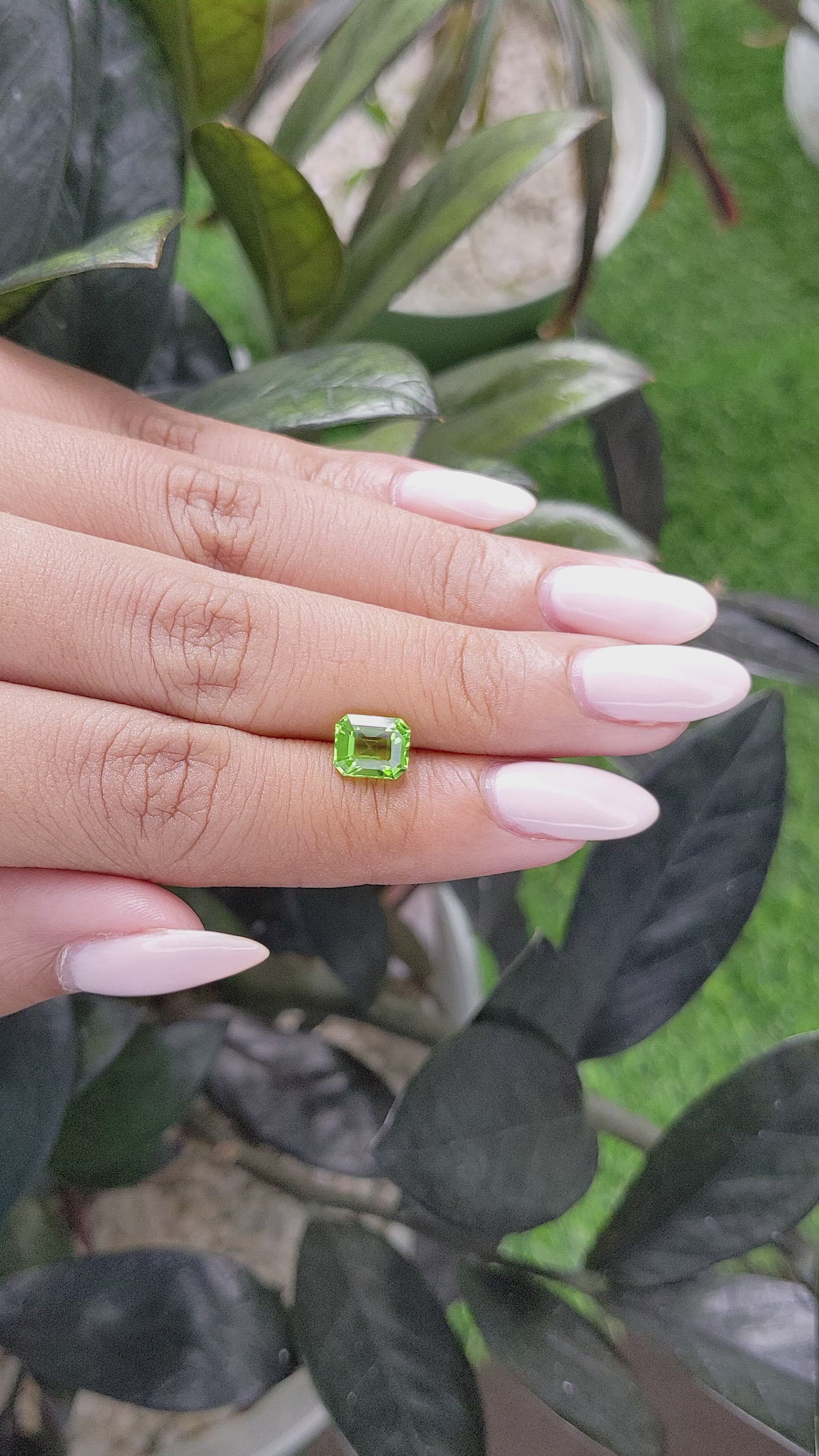 1.64 Ct. Peridot from Tanzania Size Video