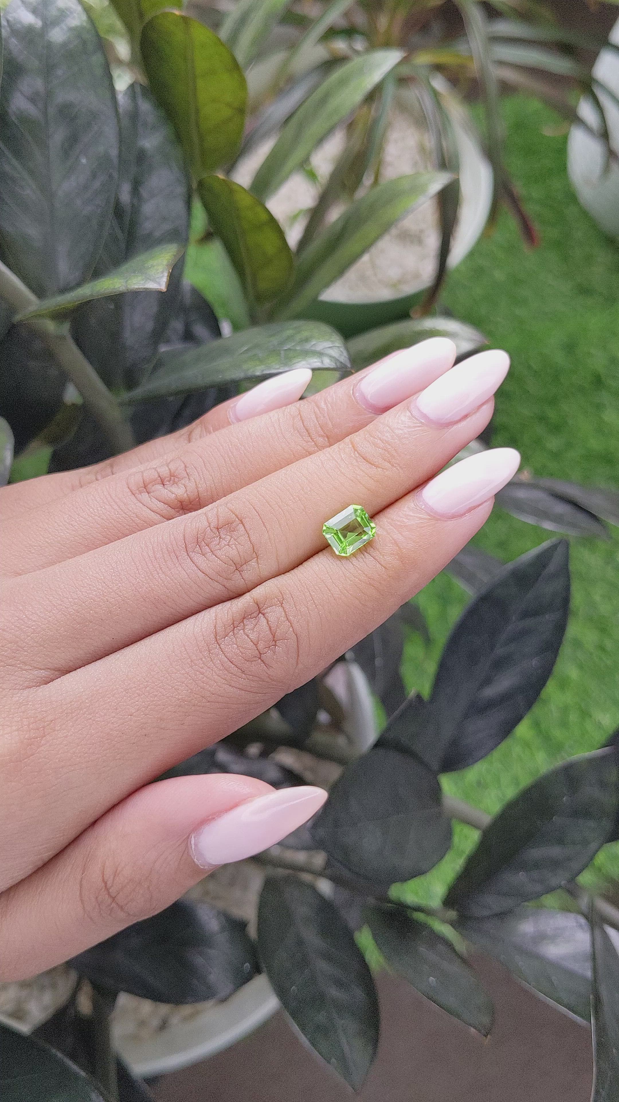 1.64 Ct. Peridot from Tanzania Size Video