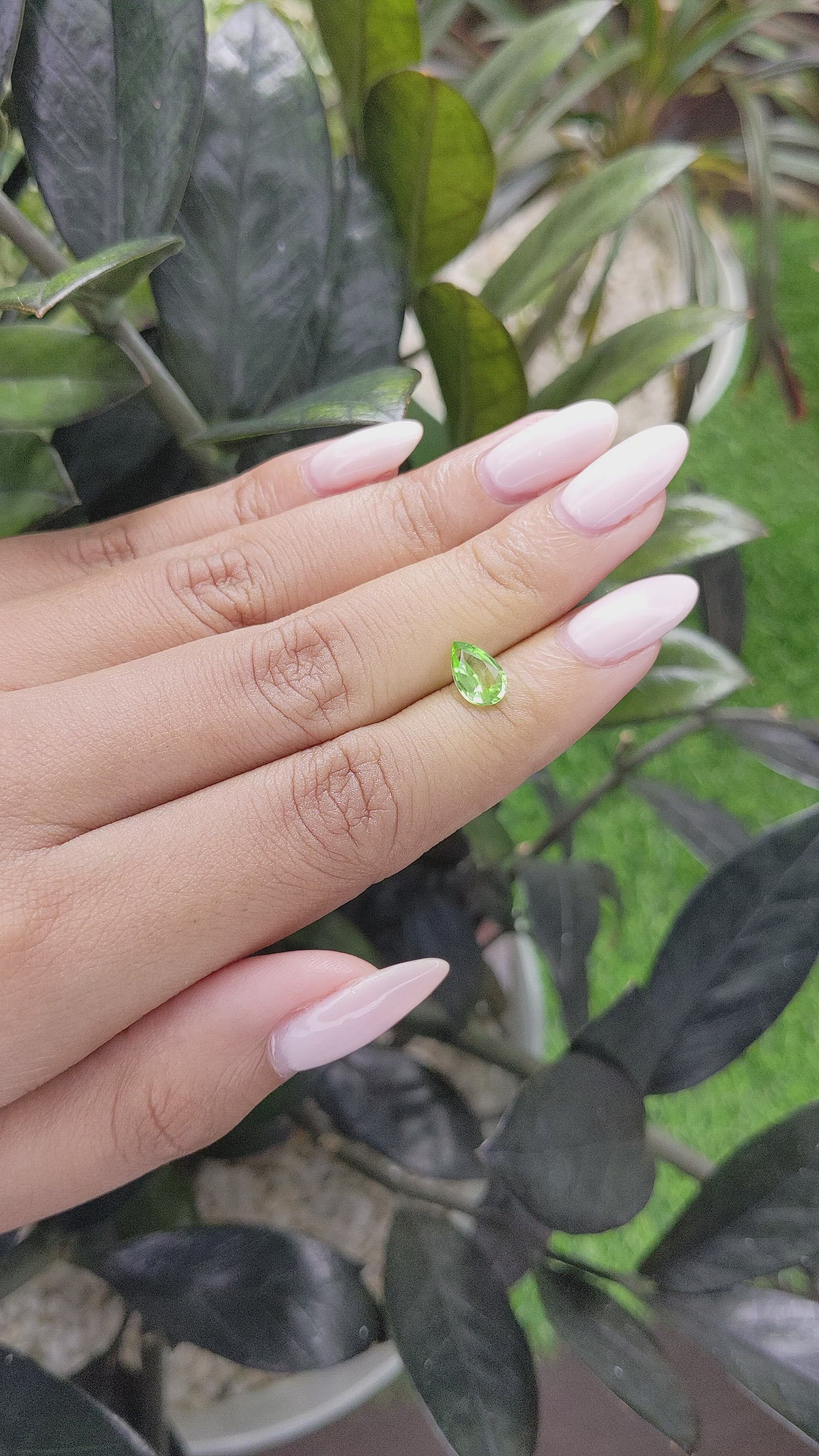 1.02 Ct. Peridot from Tanzania Size Video