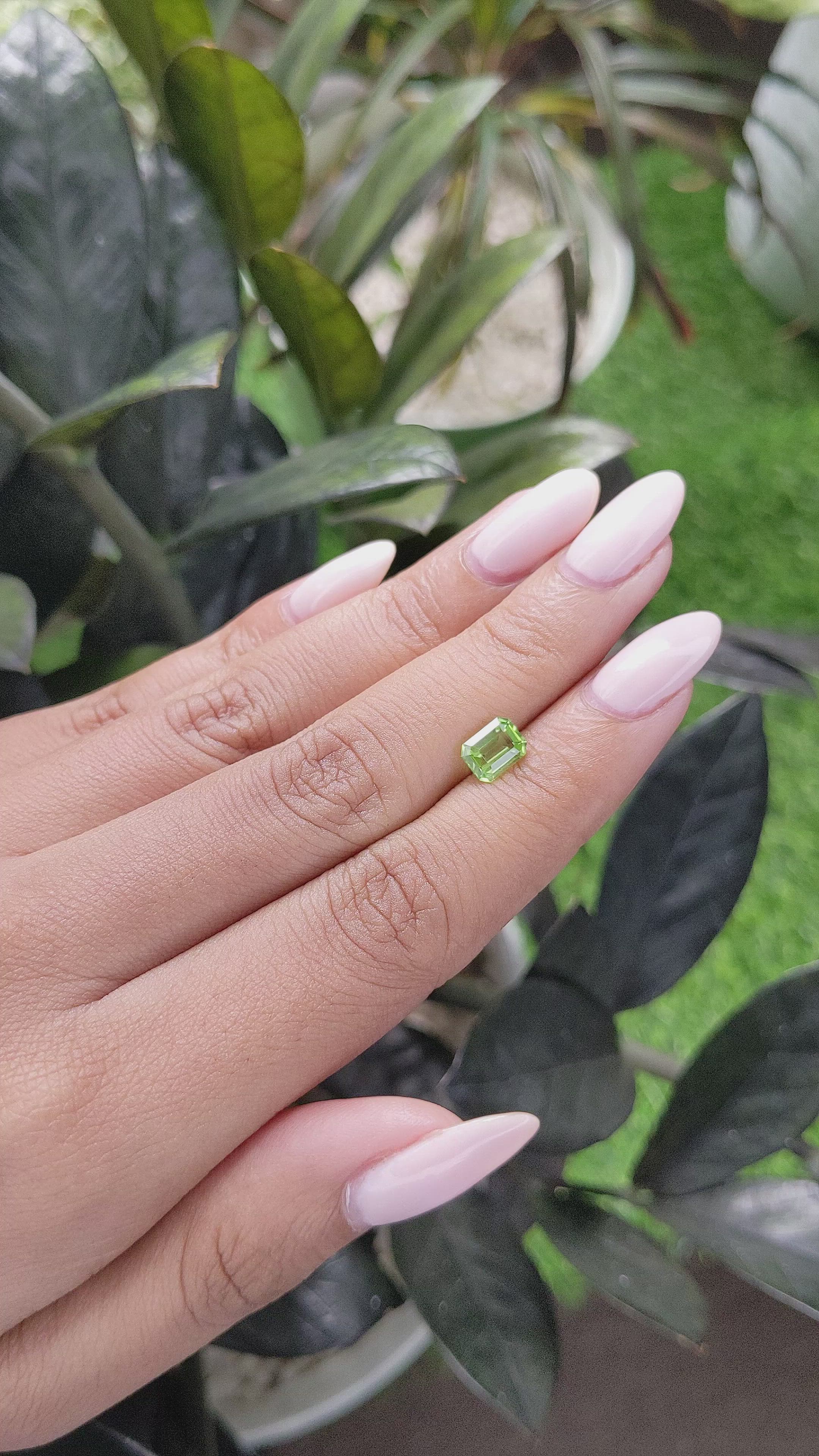 1.08 Ct. Peridot from Tanzania Size Video