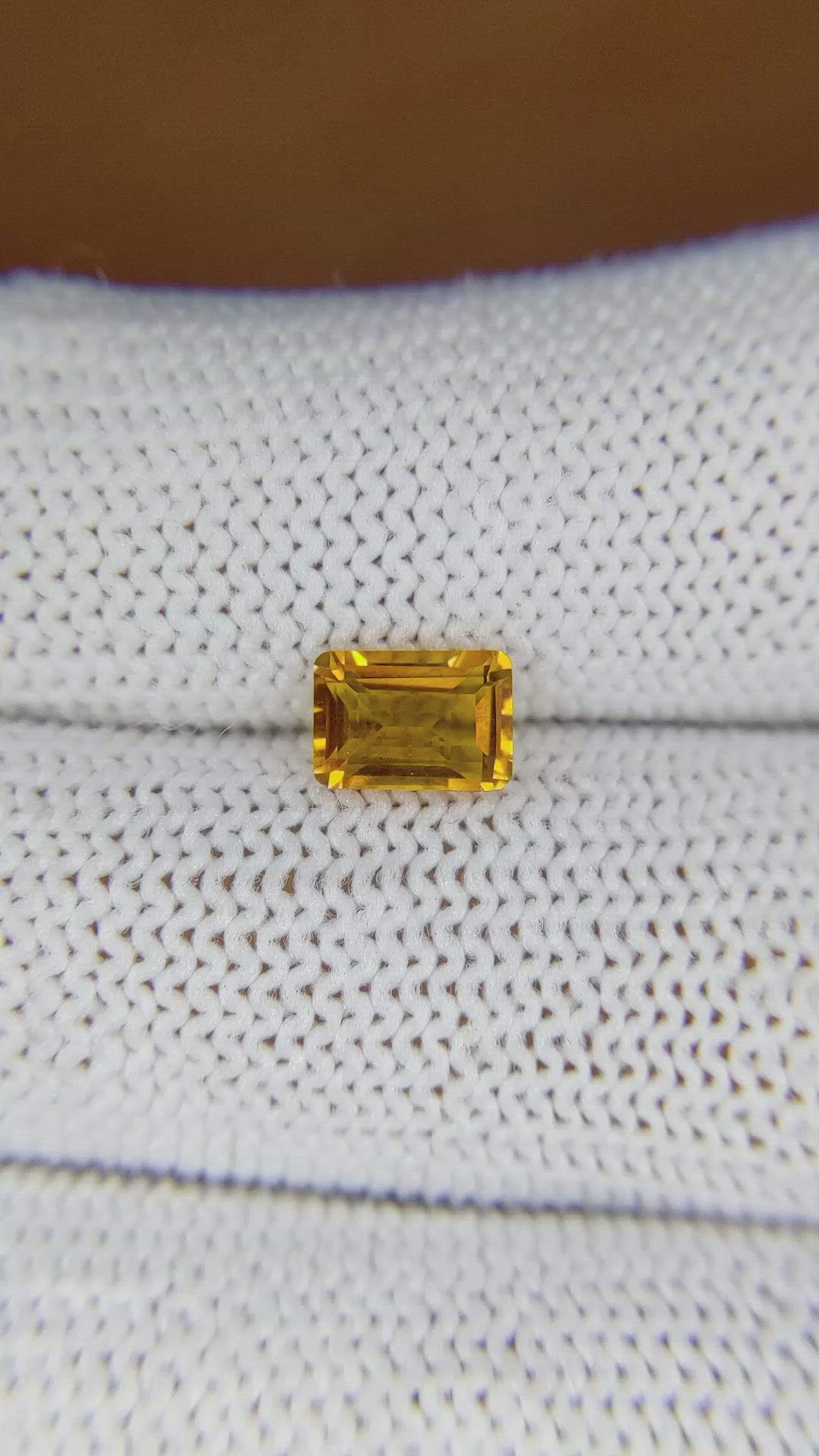 1.03 Ct. Citrine from Brazil Size Video