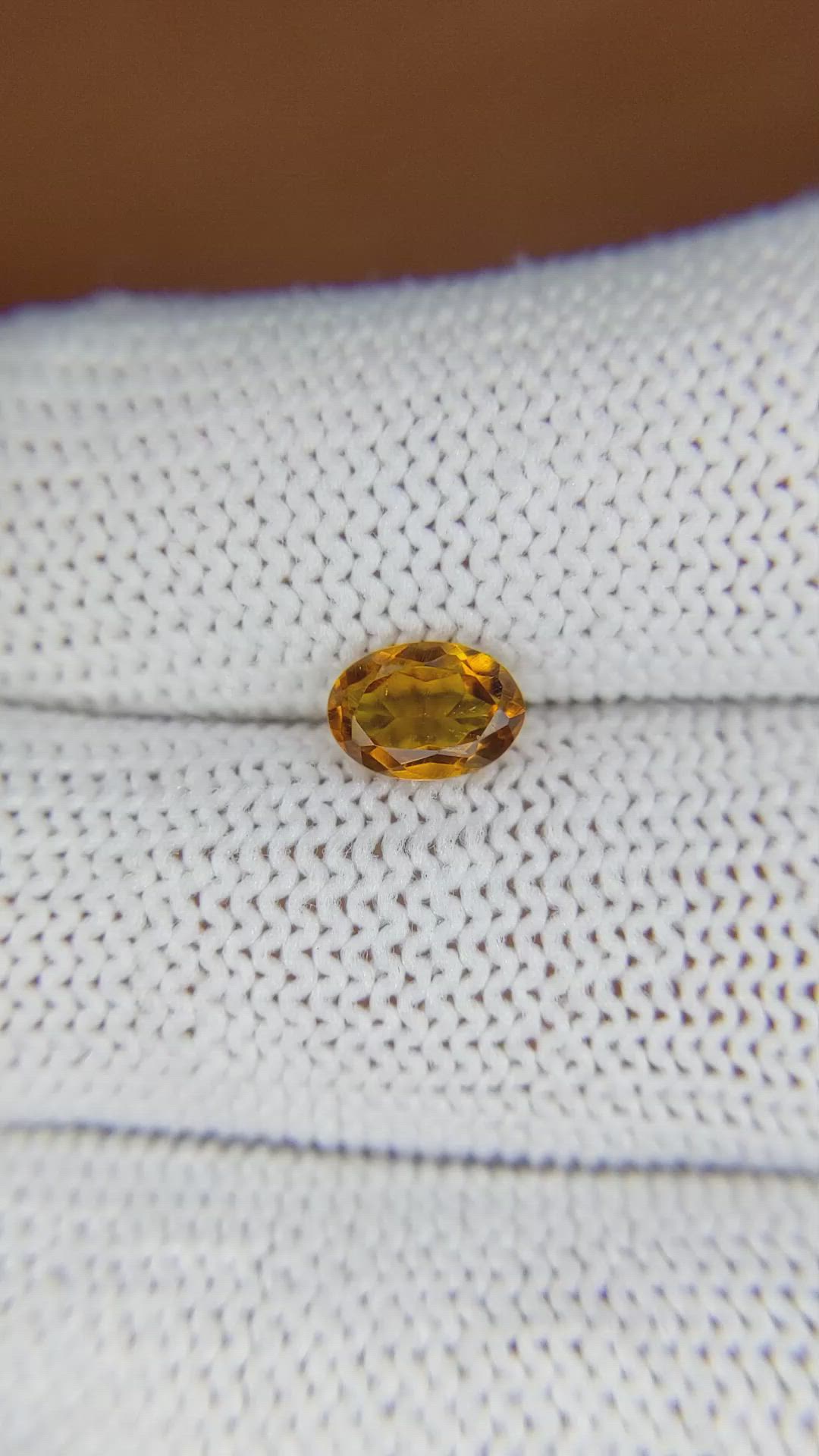 0.73 Ct. Citrine from Brazil Size Video