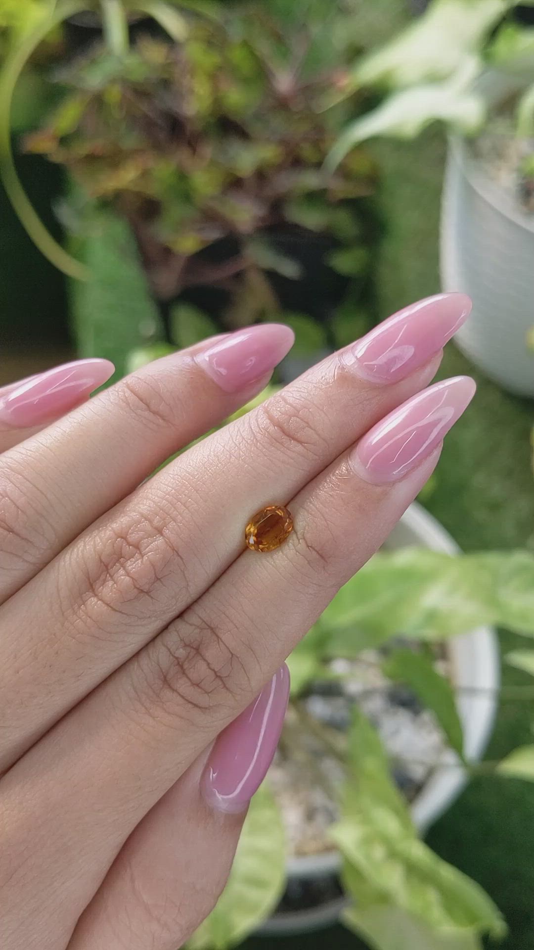 0.73 Ct. Citrine from Brazil Size Video