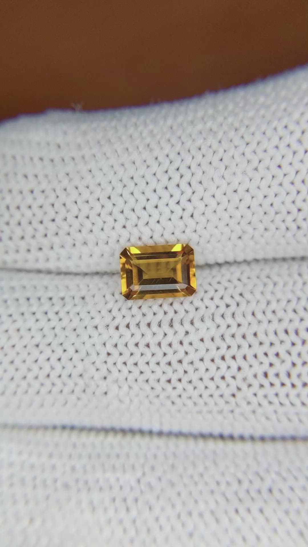 0.92 Ct. Citrine from Brazil Size Video