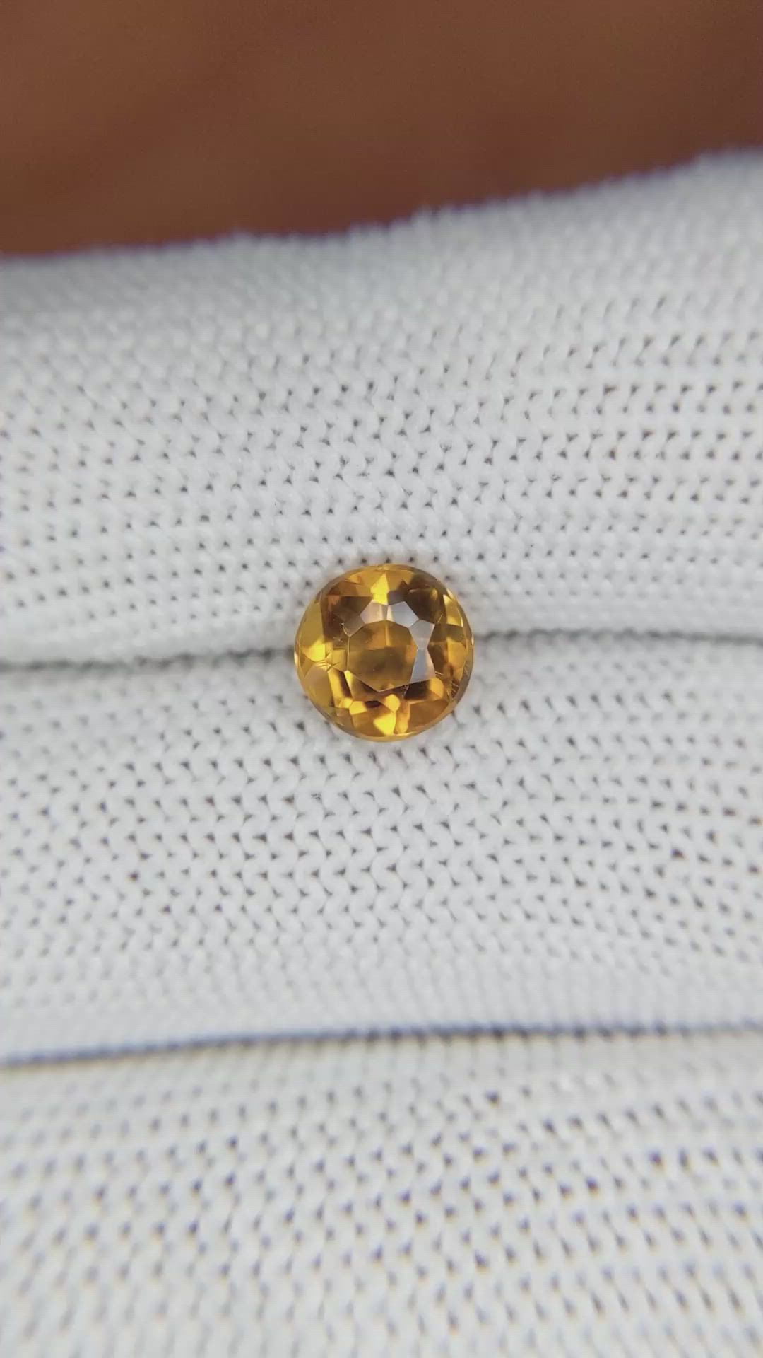 1.34 Ct. Citrine from Brazil Size Video