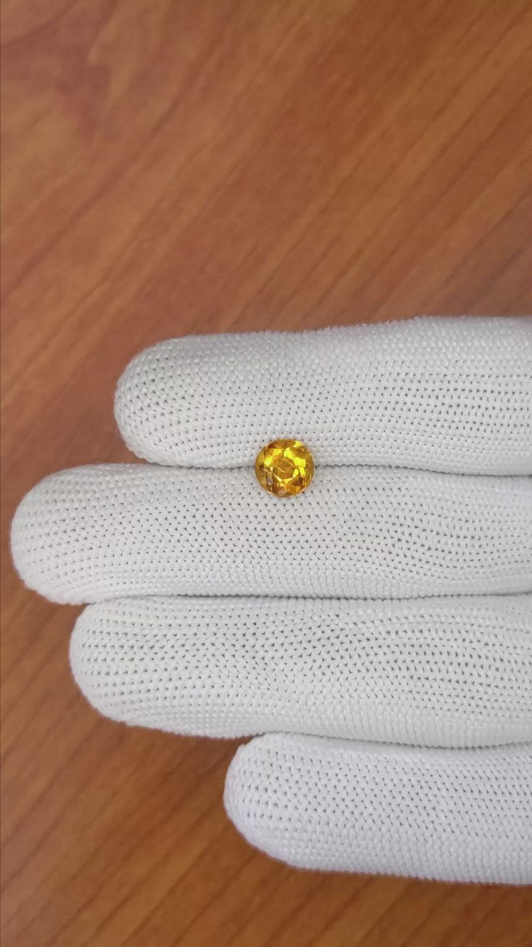 1.34 Ct. Citrine from Brazil Size Video