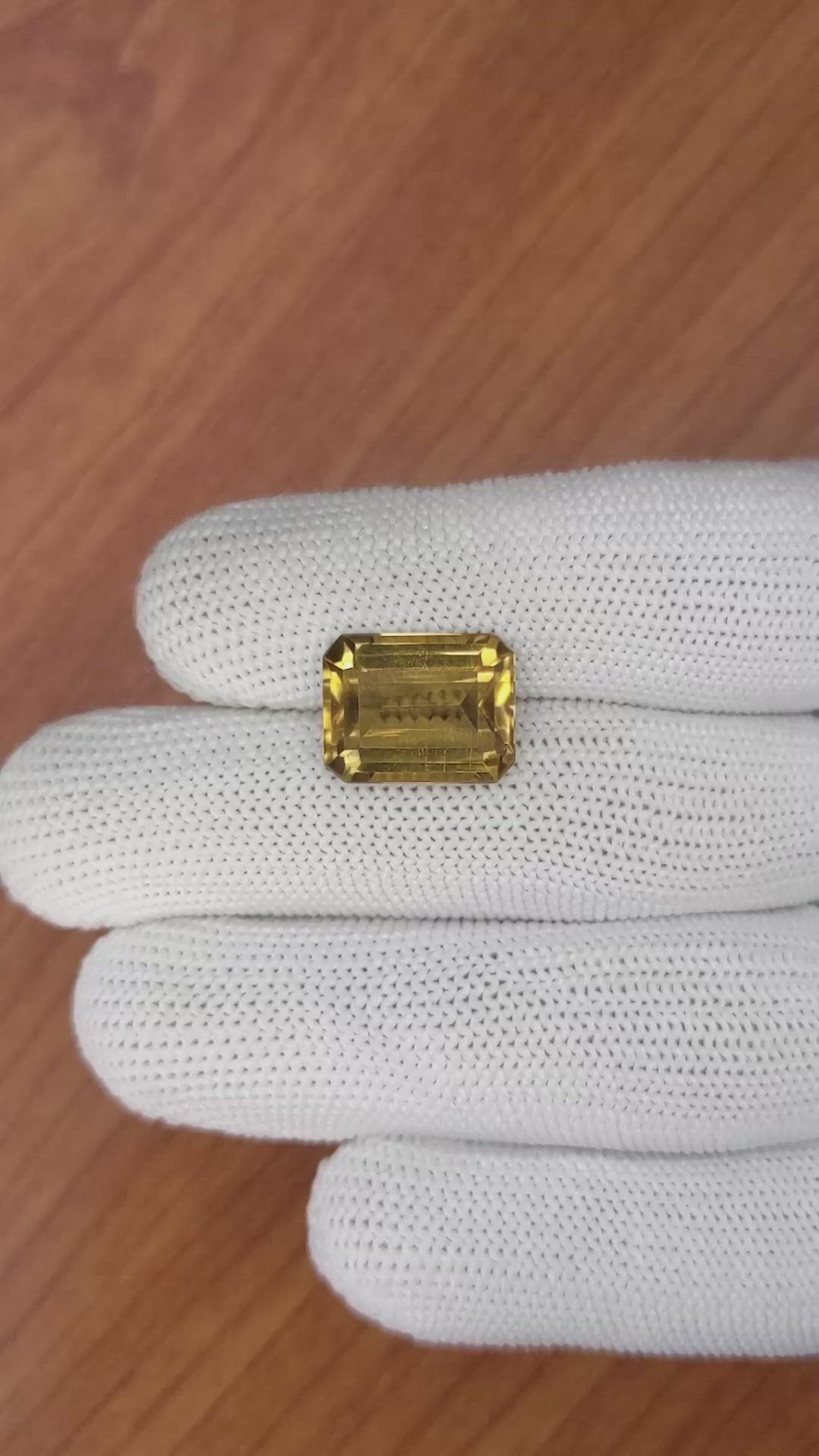 7.71 Ct. Citrine from Brazil Size Video