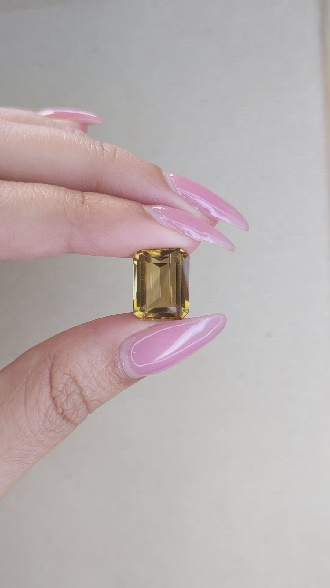 7.71 Ct. Citrine from Brazil Size Video