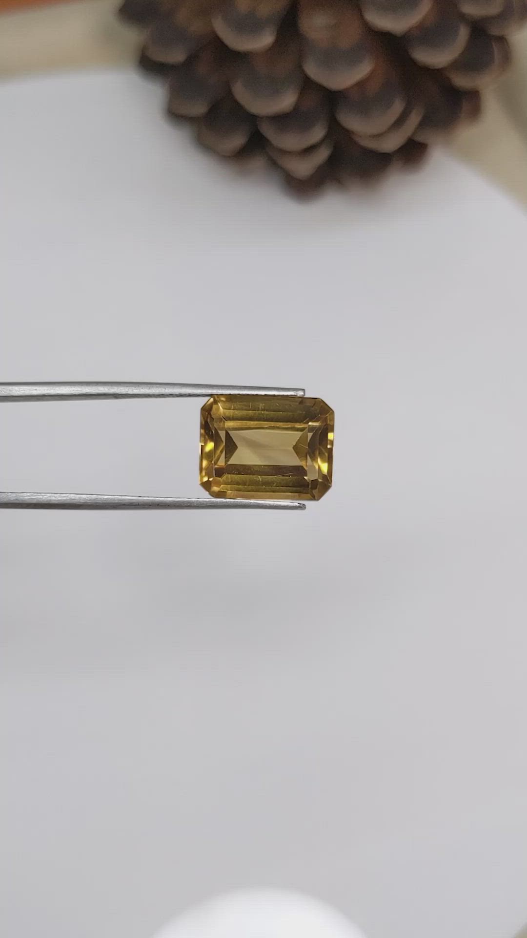 7.71 Ct. Citrine from Brazil Size Video