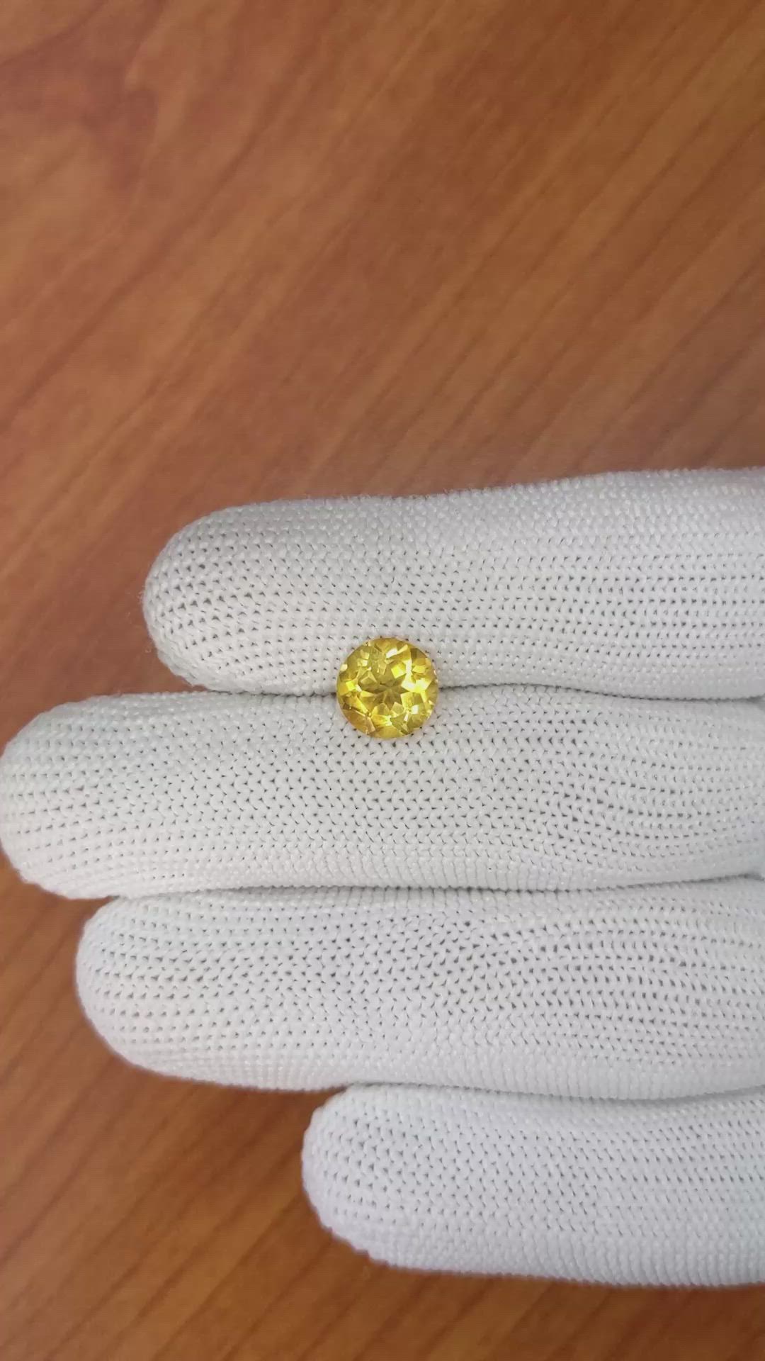 1.68 Ct. Citrine from Brazil Size Video