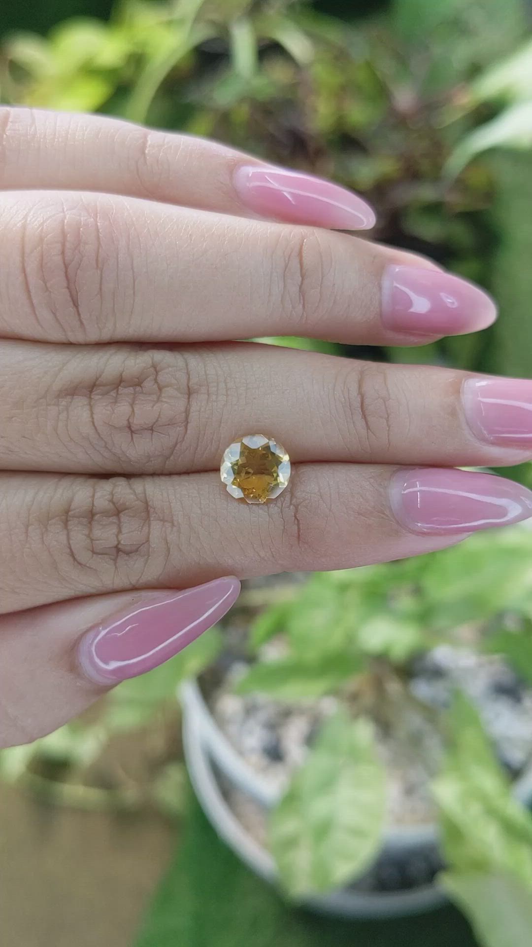 1.68 Ct. Citrine from Brazil Size Video
