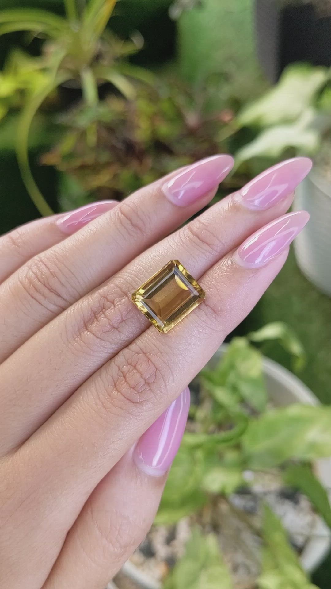 8.02 Ct. Citrine from Brazil Size Video