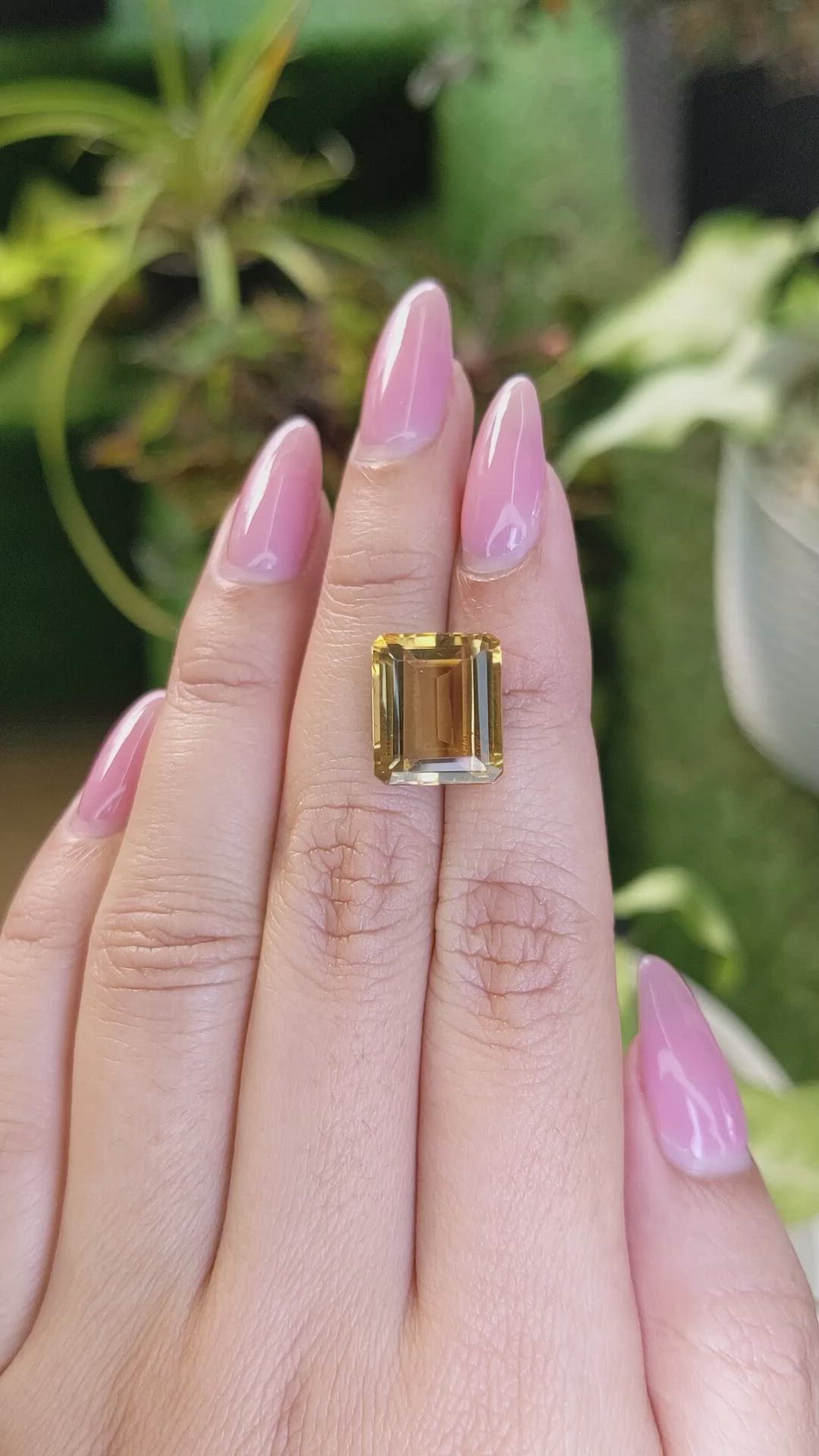 8.02 Ct. Citrine from Brazil Size Video
