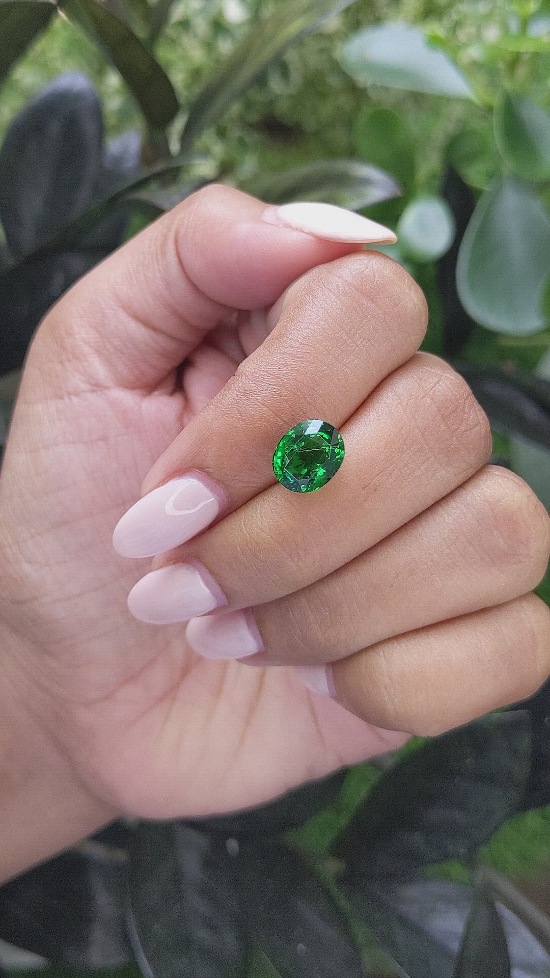 3.52 Ct. Tsavorite Garnet from Tanzania Size Video