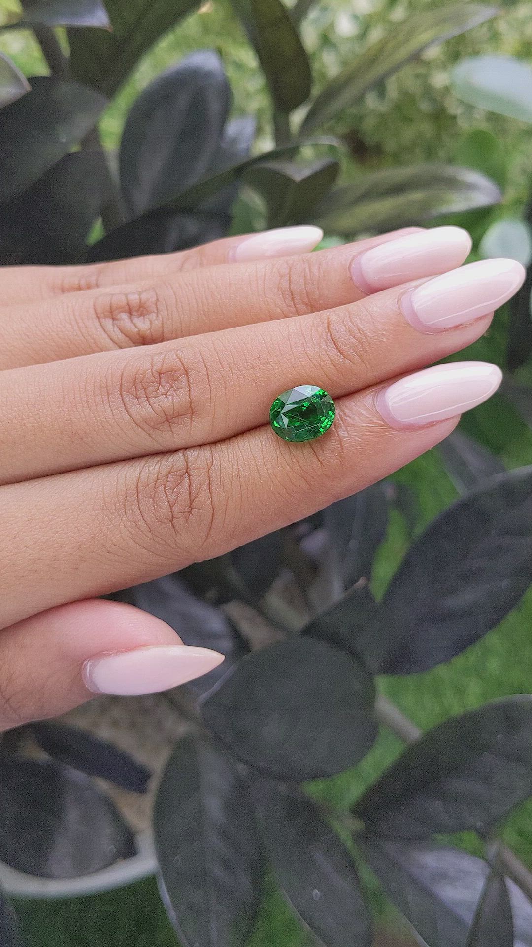 3.52 Ct. Tsavorite Garnet from Tanzania Size Video