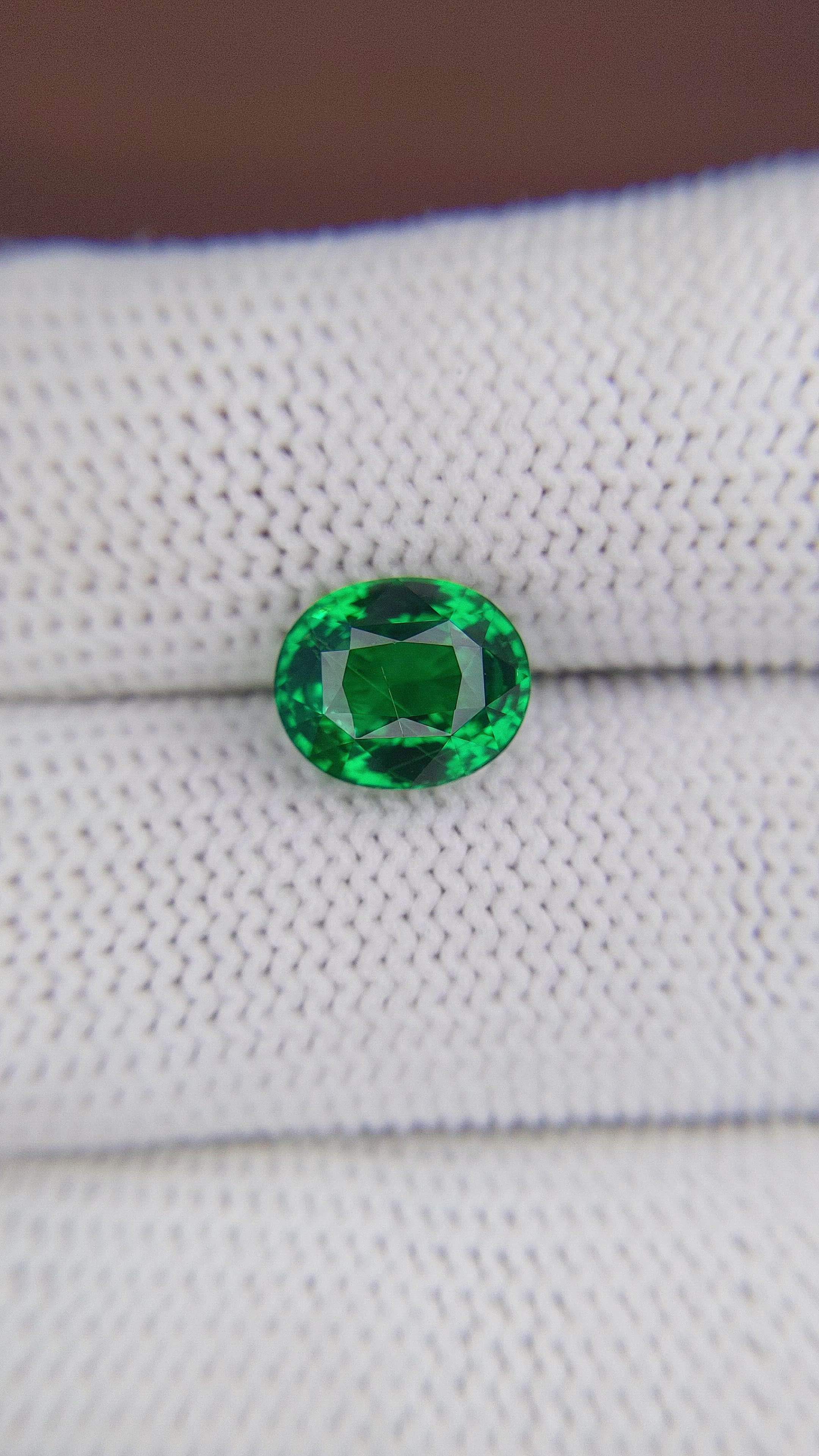 3.52 Ct. Tsavorite Garnet from Tanzania Size Video