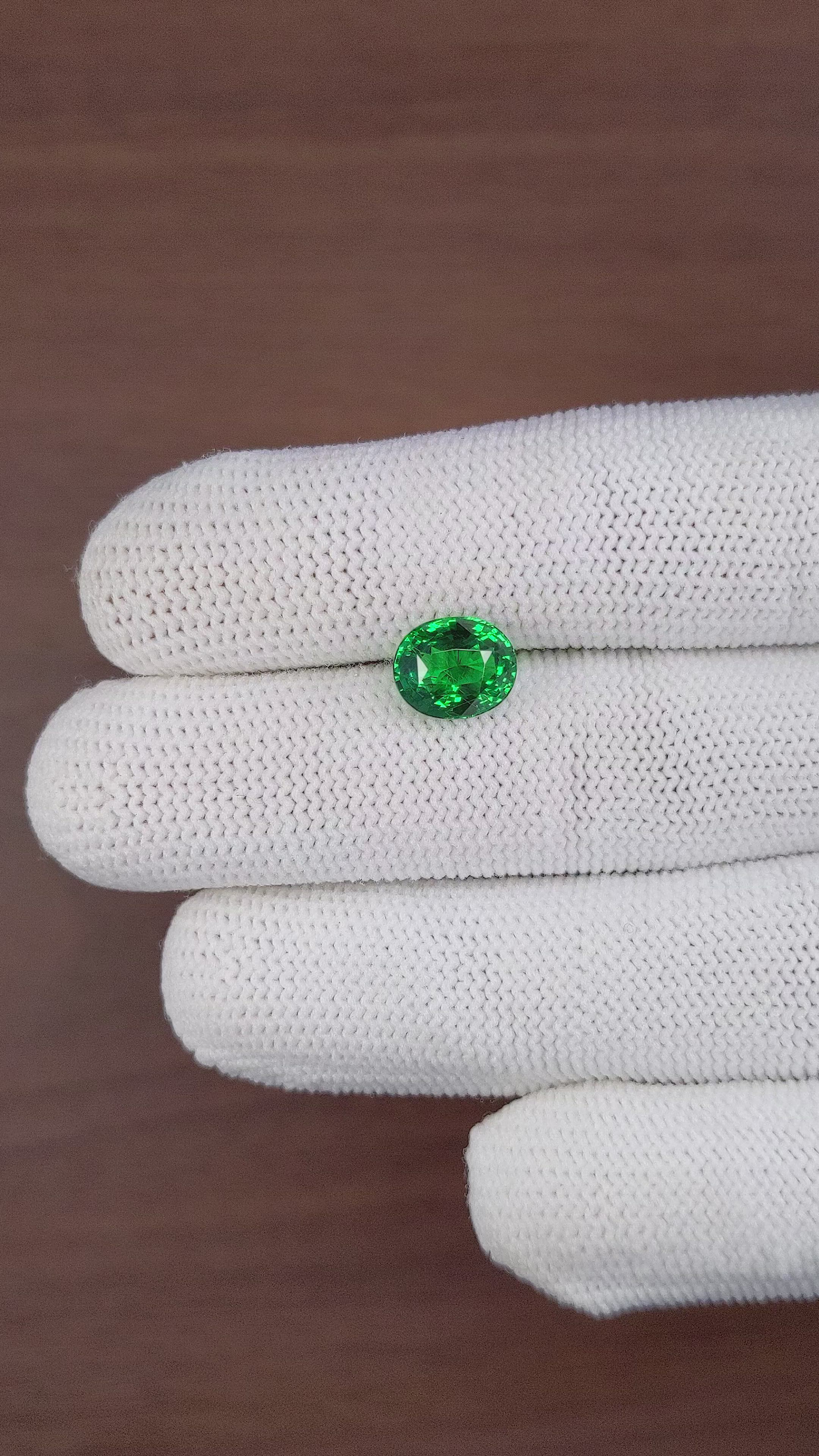 3.52 Ct. Tsavorite Garnet from Tanzania Size Video