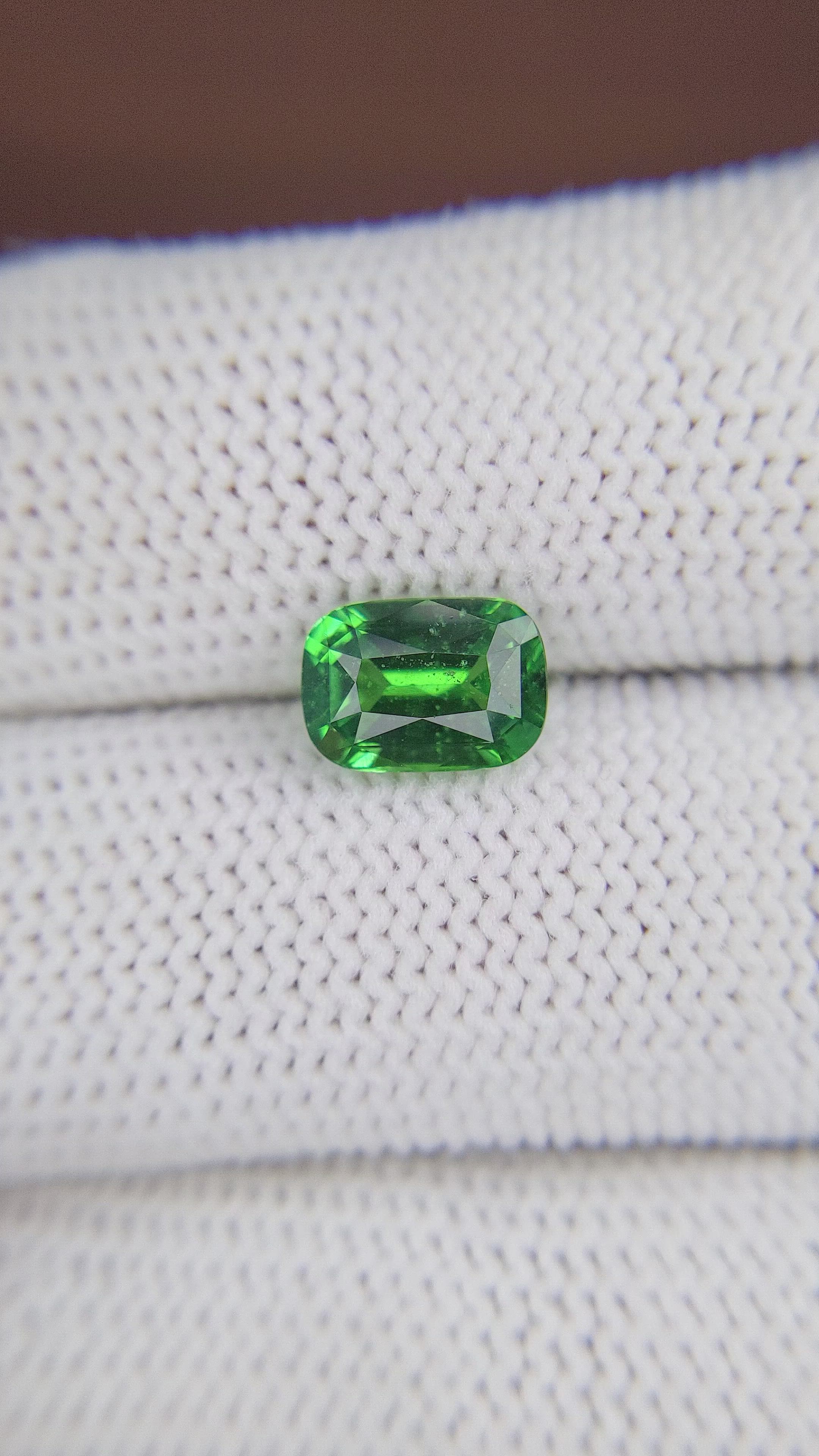 2.66 Ct. Tsavorite Garnet from Tanzania Size Video