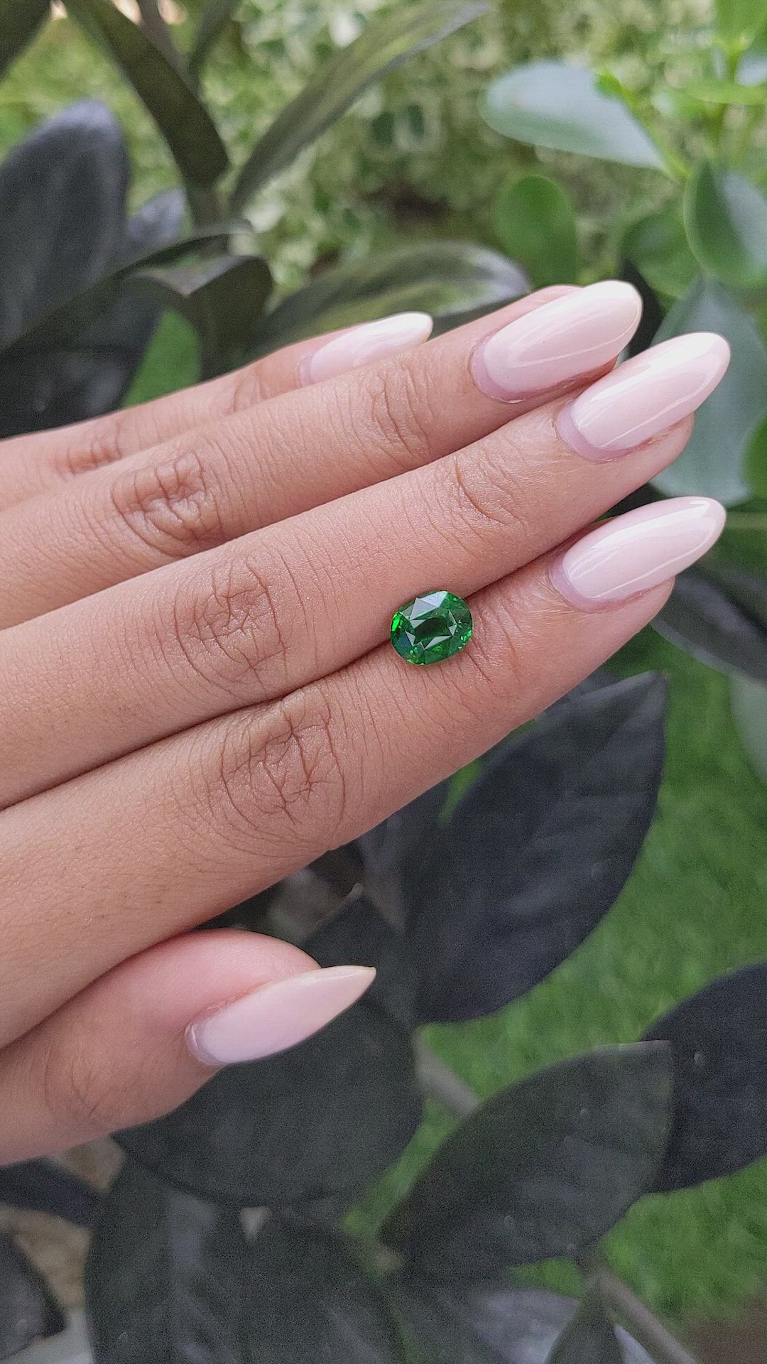 2.11 Ct. Tsavorite Garnet from Tanzania Size Video