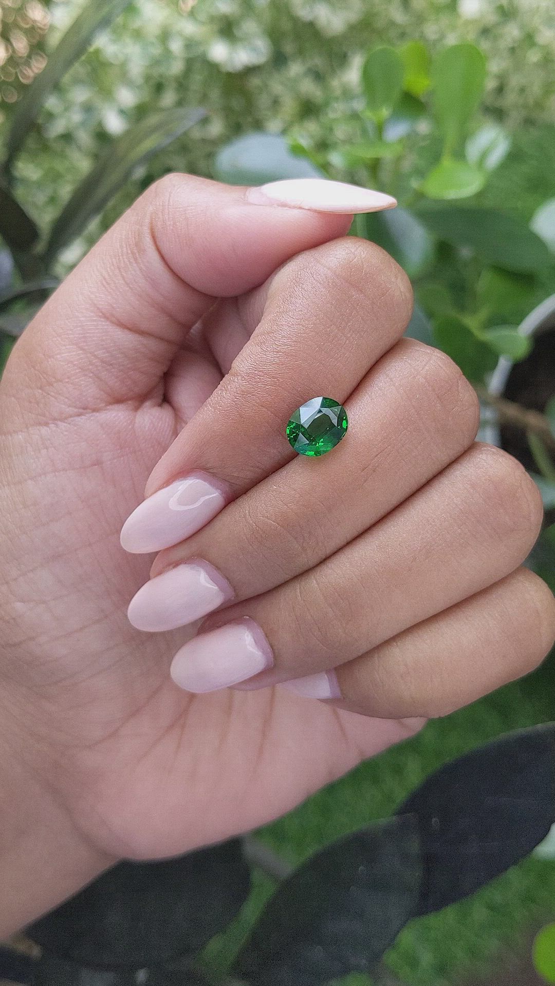 2.11 Ct. Tsavorite Garnet from Tanzania Size Video