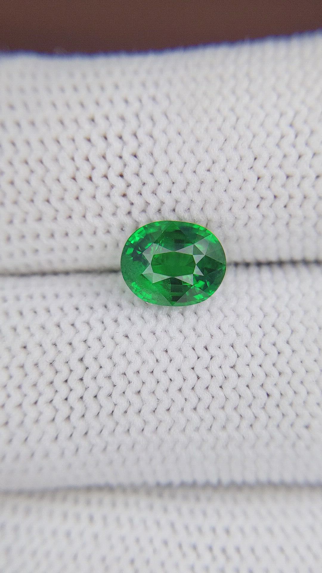 2.11 Ct. Tsavorite Garnet from Tanzania Size Video