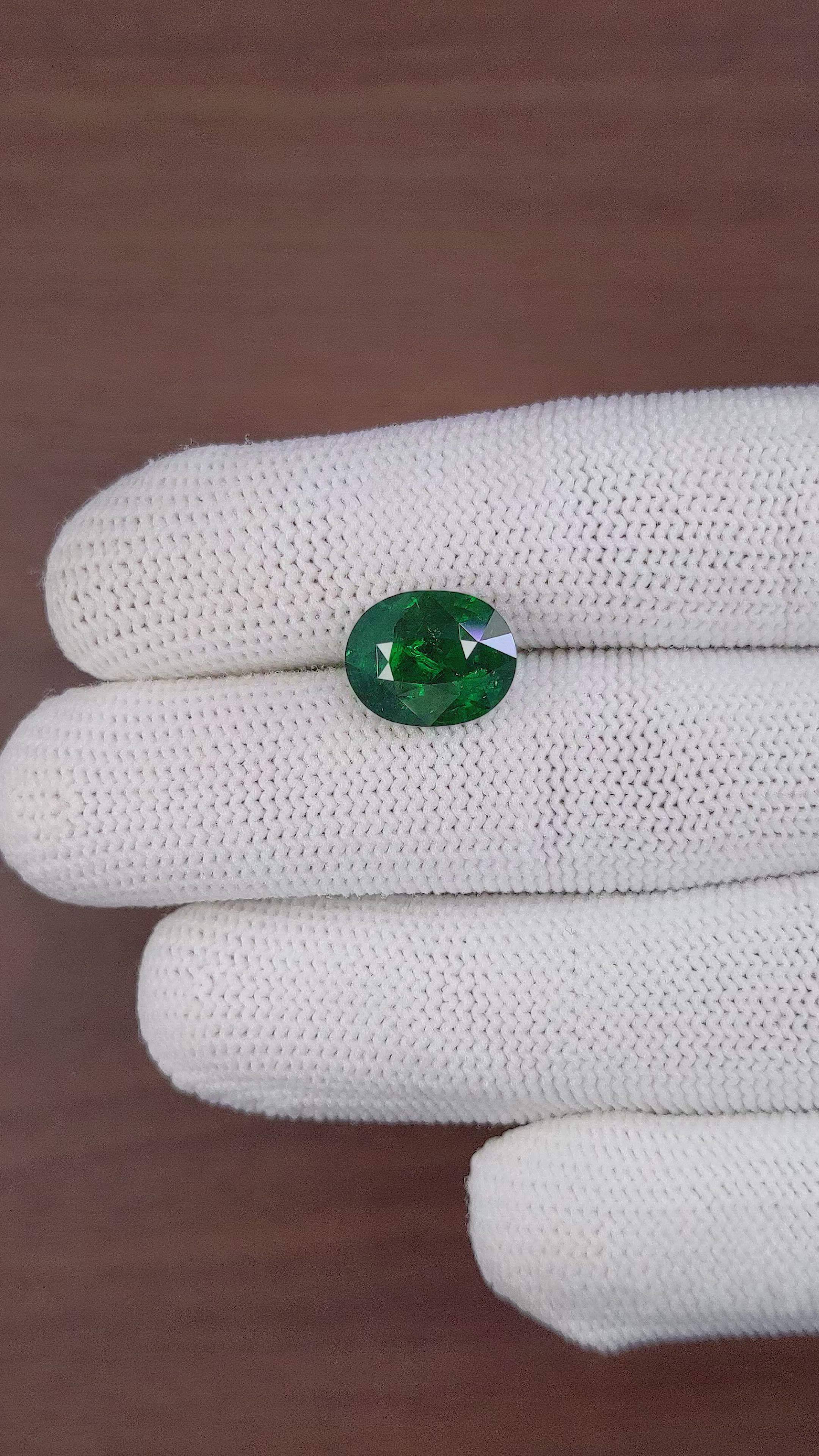 7.48 Ct. Tsavorite Garnet from Tanzania Size Video