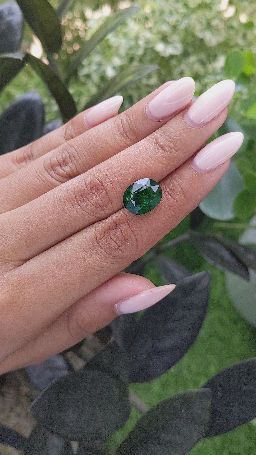 7.48 Ct. Tsavorite Garnet from Tanzania Size Video