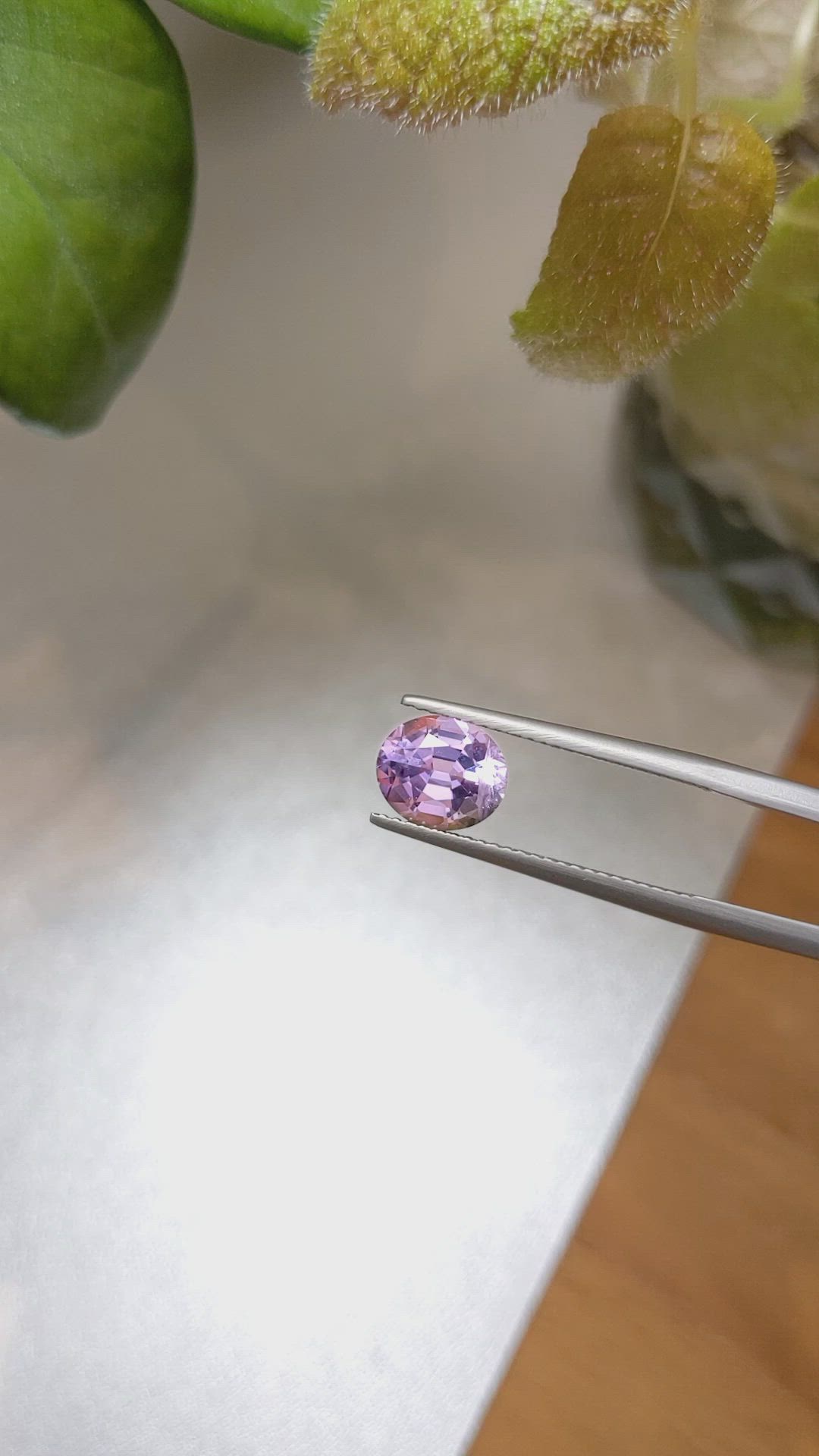 1.84 Ct. Pinkish Purple Spinel from Burma (Myanmar) Size Video