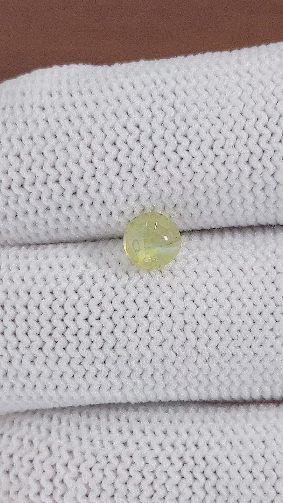 1.05 Ct. Cabochon Chrysoberyl from Ceylon (Sri Lanka) Size Video