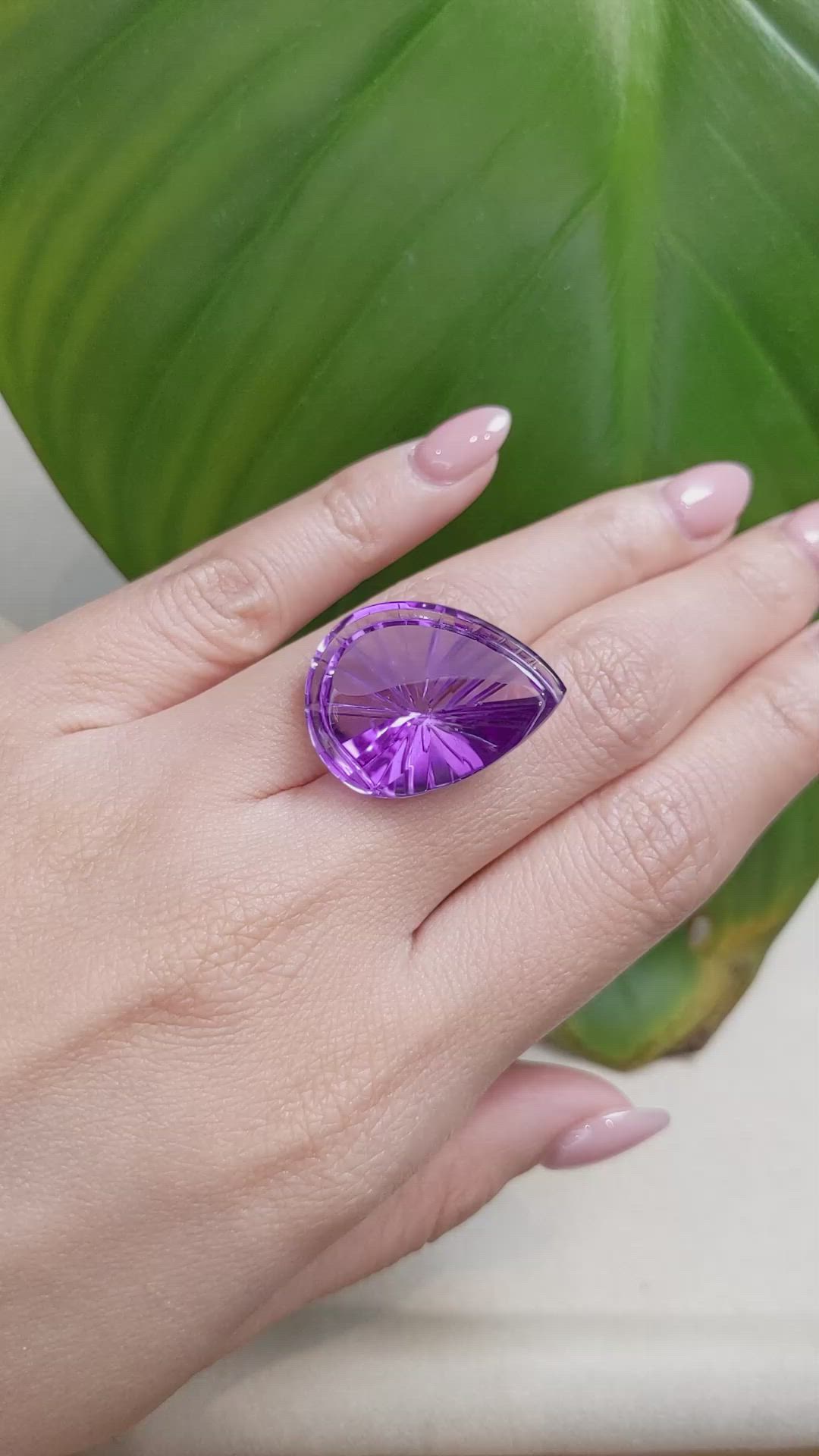 26.65 Ct. Amethyst from Brazil Size Video
