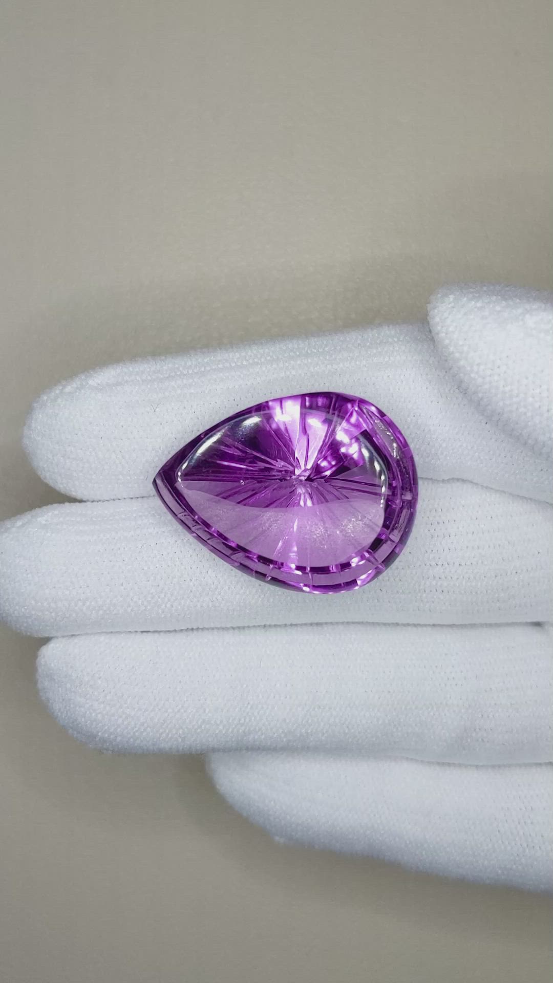 26.65 Ct. Amethyst from Brazil Size Video