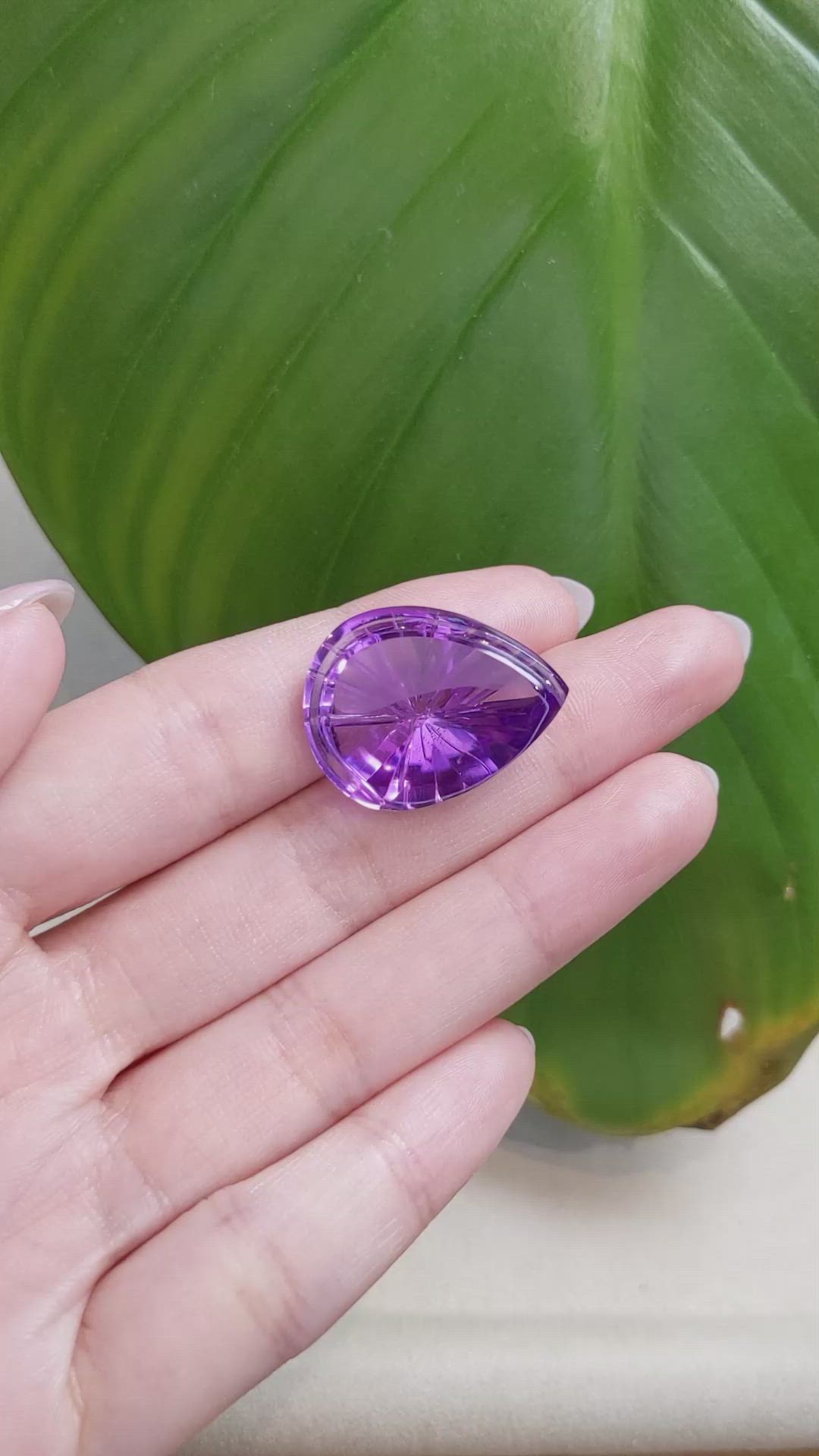 26.65 Ct. Amethyst from Brazil Size Video
