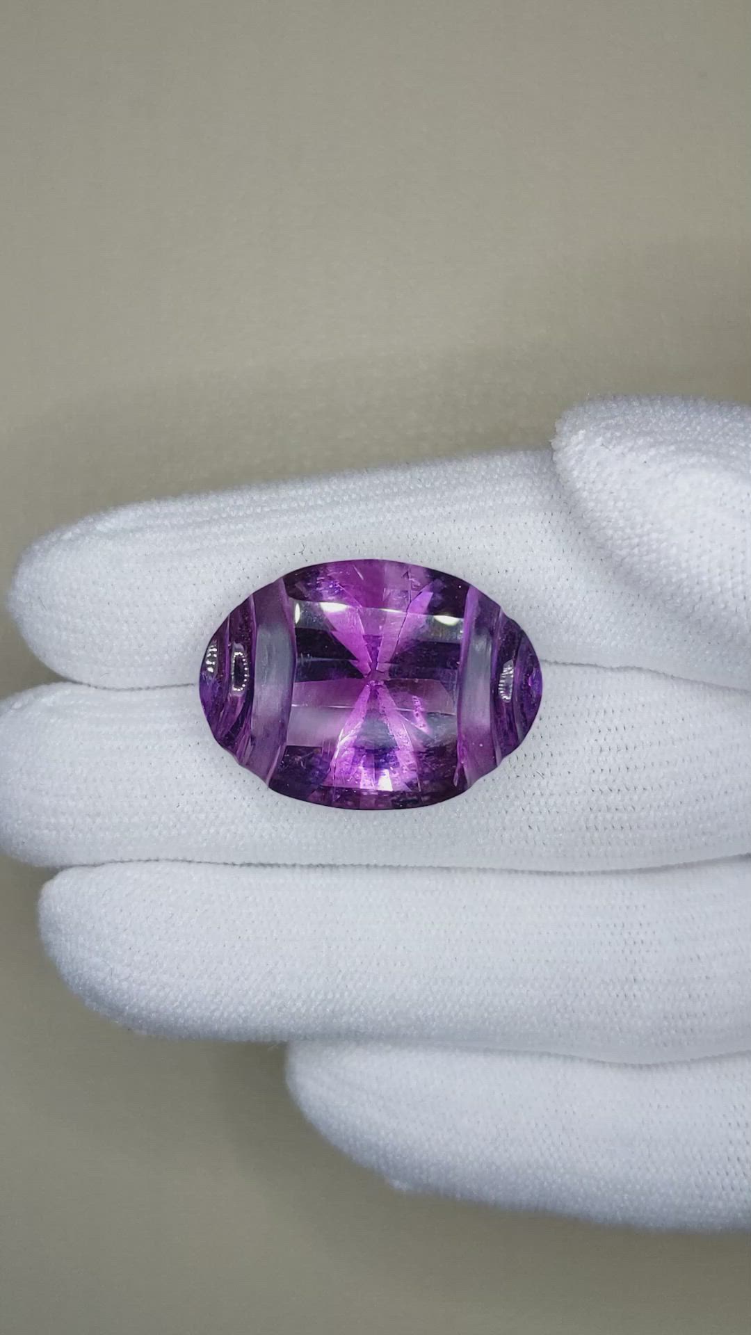 21.30 Ct. Amethyst from Brazil Size Video
